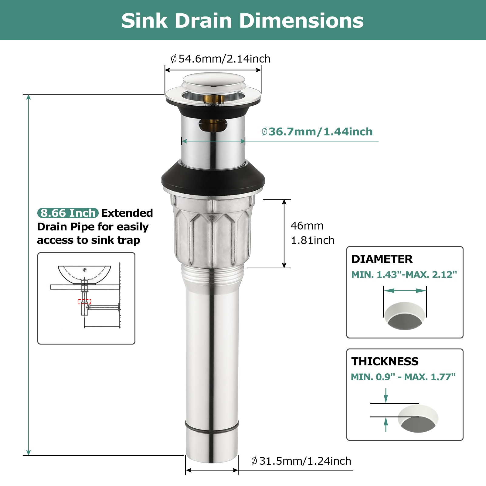 PARLOS 2108501 Popup-Drains-Accessories - View #6