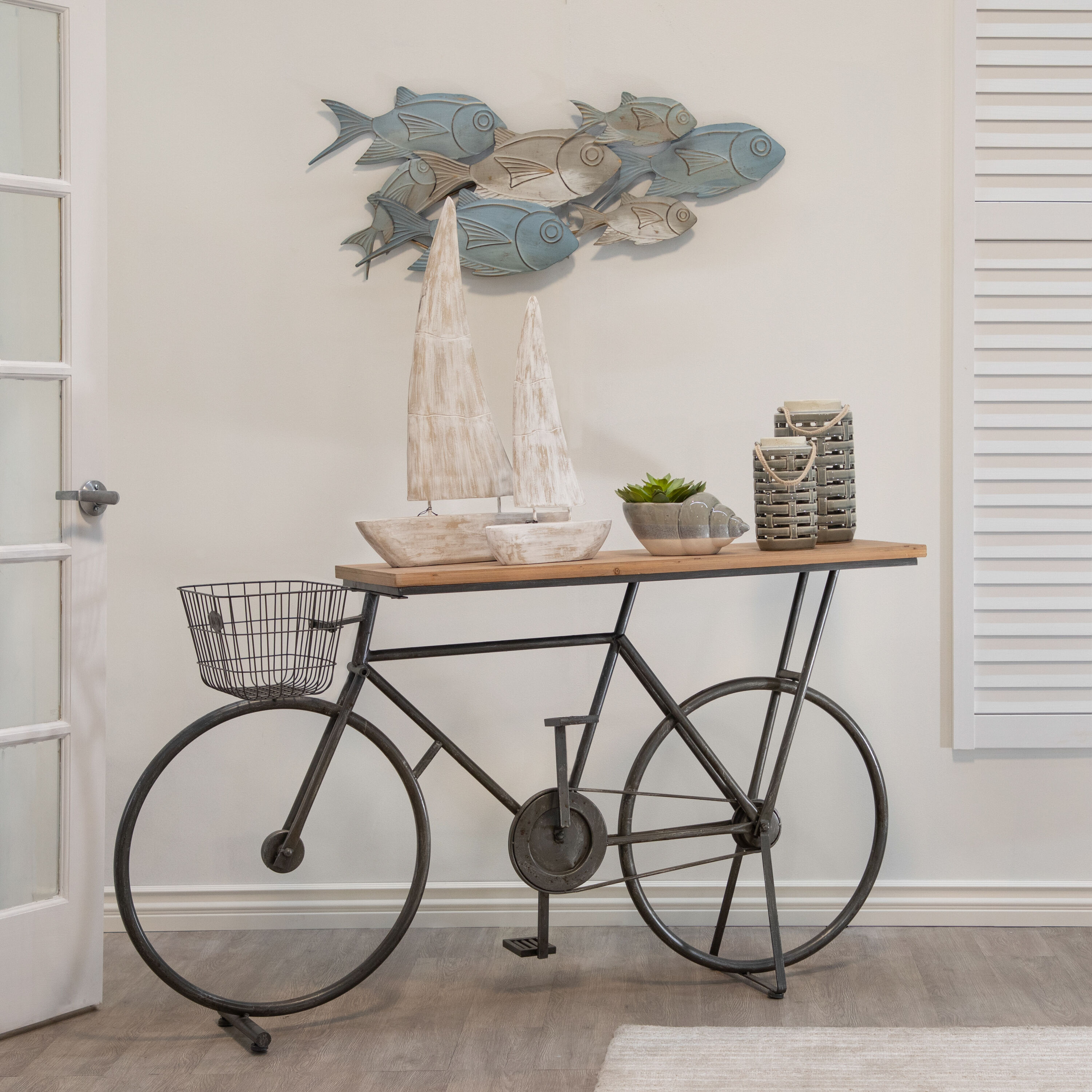 Sagebrook Home FW10175-01 Casual Gray Console Table