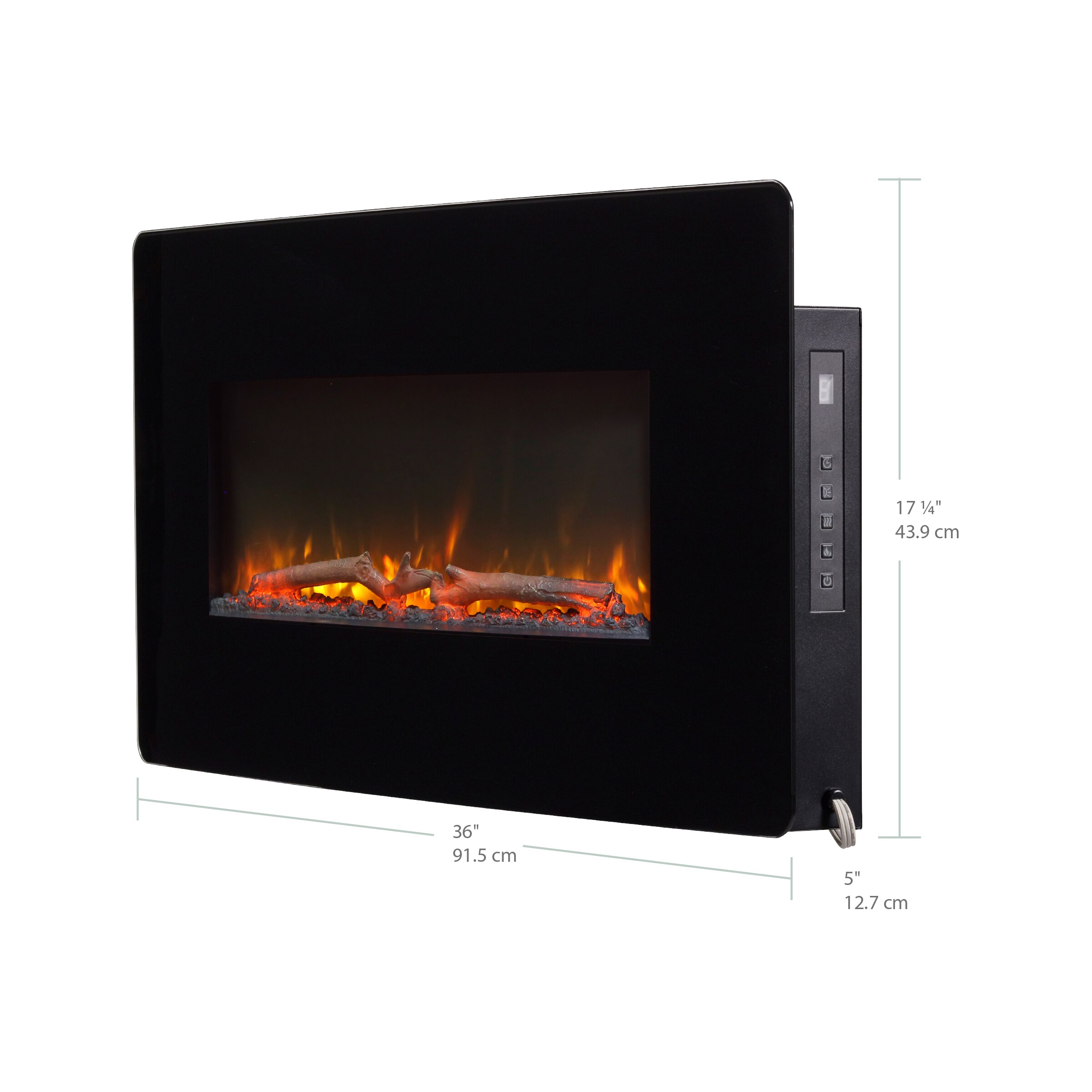 Dimplex 36-in W Black Fan-forced Electric Fireplace At Lowes.com