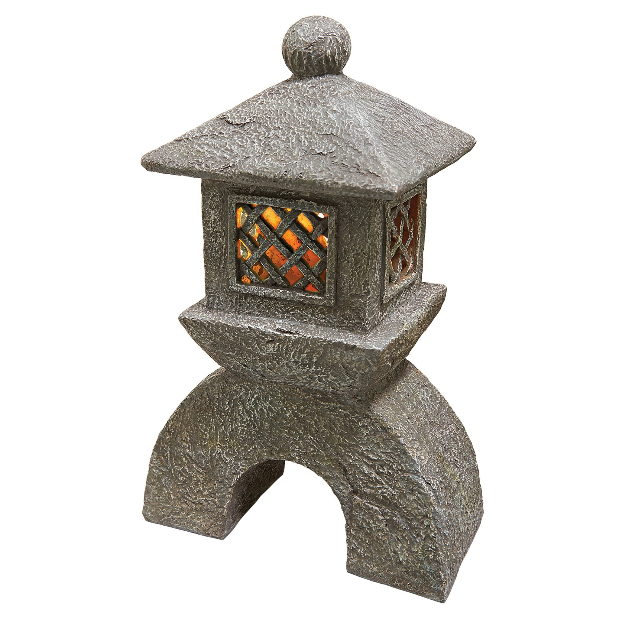 Greystone Japanese Pagoda Solar Lantern Statue