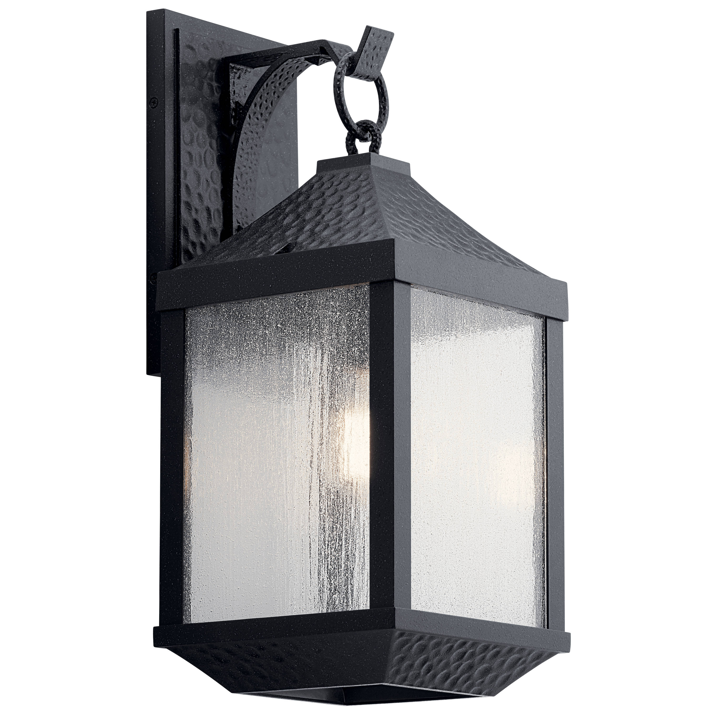 Kichler Springfield 1-Light 21.25-in Distressed Black Outdoor Wall ...