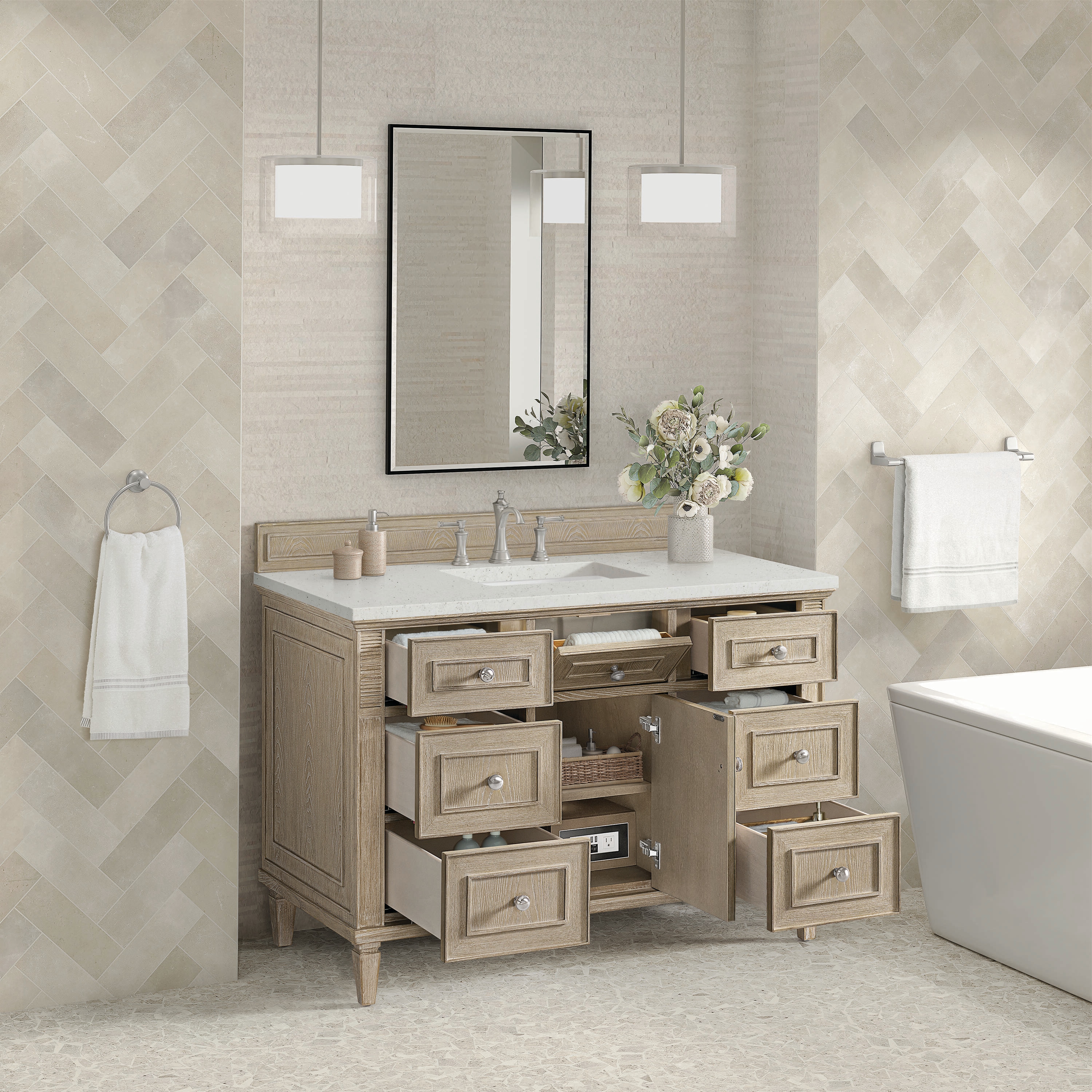 James Martin Vanities 424-V48-WWO-3LDL Bath-Vanity-Combo - View #4