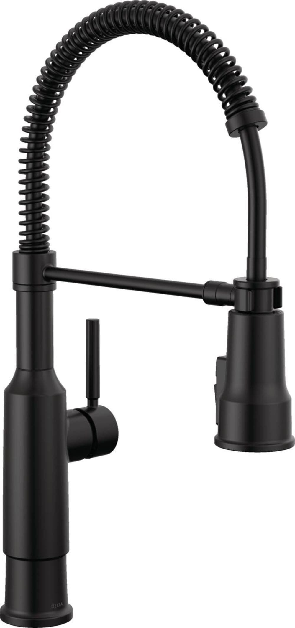 Delta 18804Z-BL-DST Theodora Matte Black Single Handle Deck-mount Pull-down Kitchen Faucet with Sprayer ( Deck Plate Included )