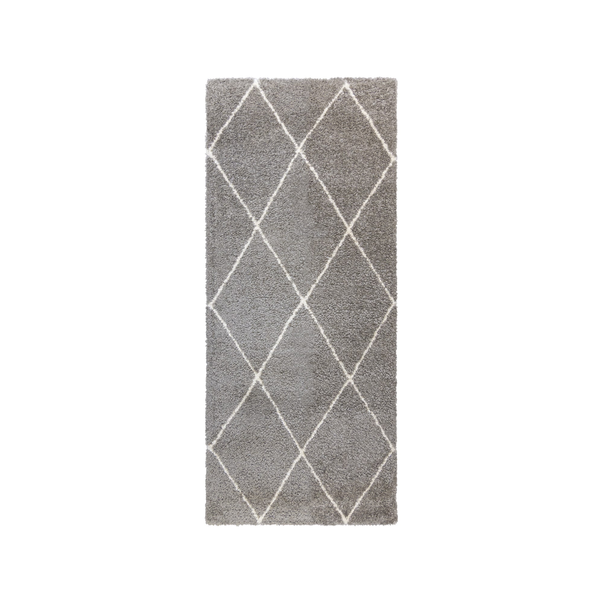 GERTMENIAN 18572 Thayer Diamond 2 X 6 (ft) Diamond Gray Indoor Geometric Spot Clean Only Runner Rug