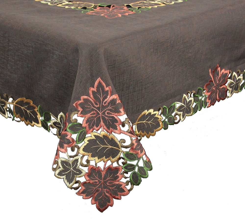 XIA Home Fashions XD130196084 60-in Leaves Tabletop decoration Tablecloth