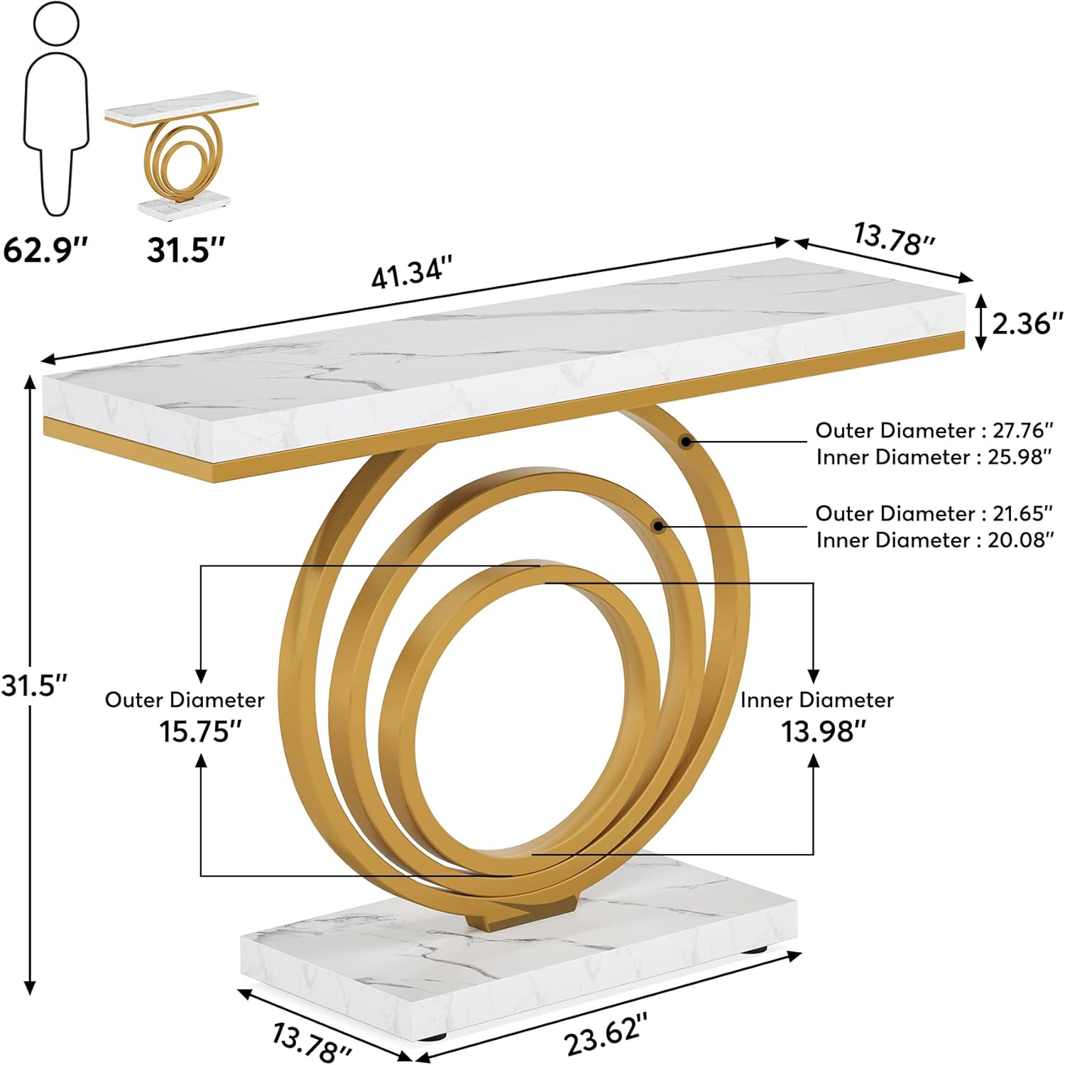 Tribesigns LWFD-XK00410 Console-Sofa-Tables - View #6