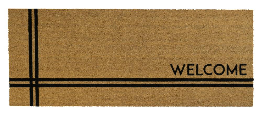 Project Source 2-ft x 3-ft Chocolate Rectangular Outdoor Decorative Welcome  Utility Mat in the Mats department at