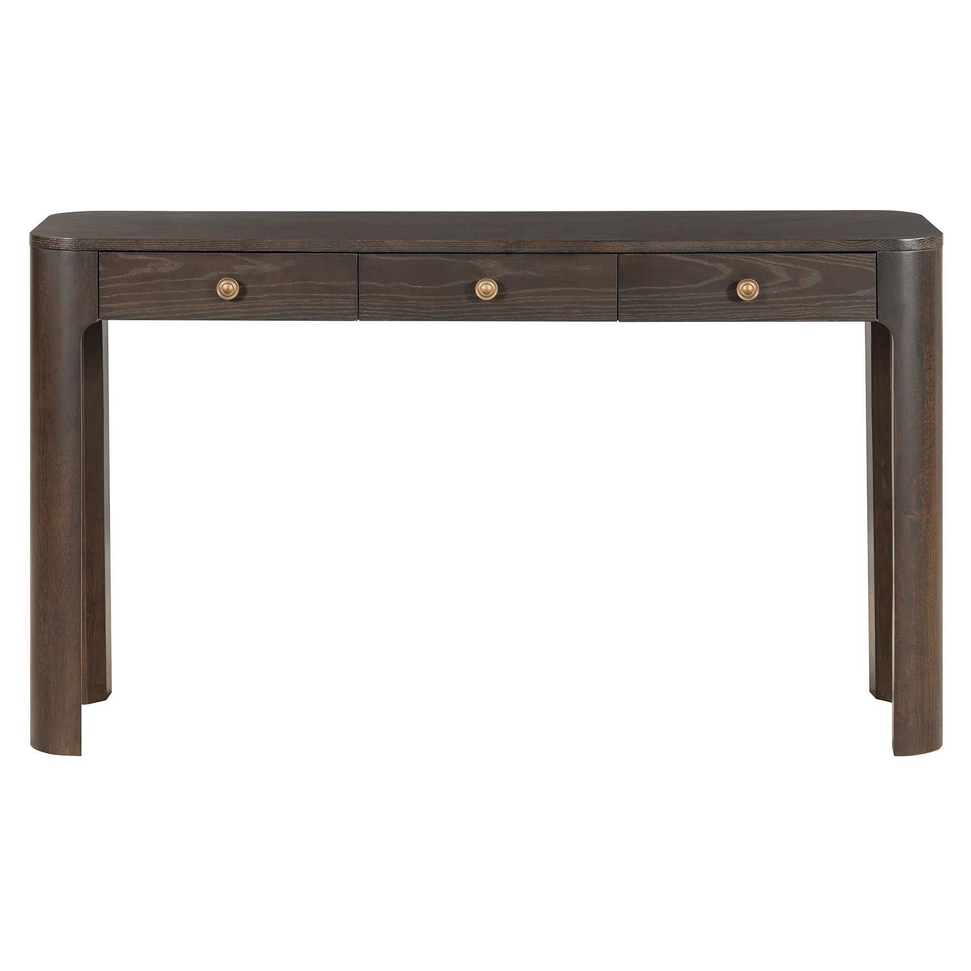 AHIOU HOME Modern Rectangular Wood Espresso Rubberwood 52-in W x 30-in H Console table with Drawers