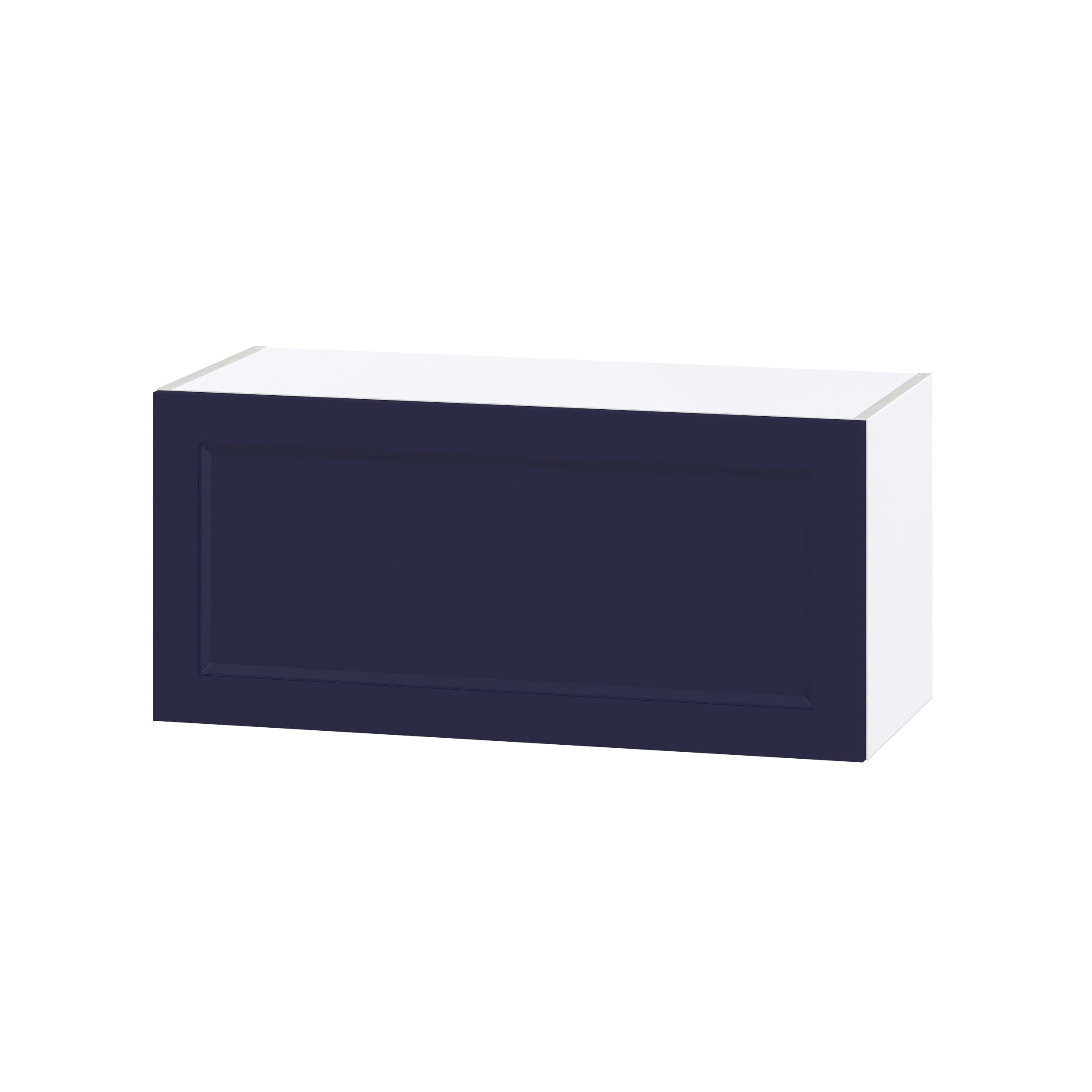 Hugo&Borg Lorette 33-in W x 10-in H x 14-in D Navy Blue Wall Fully Assembled Cabinet (Recessed Panel Shaker Door Style)