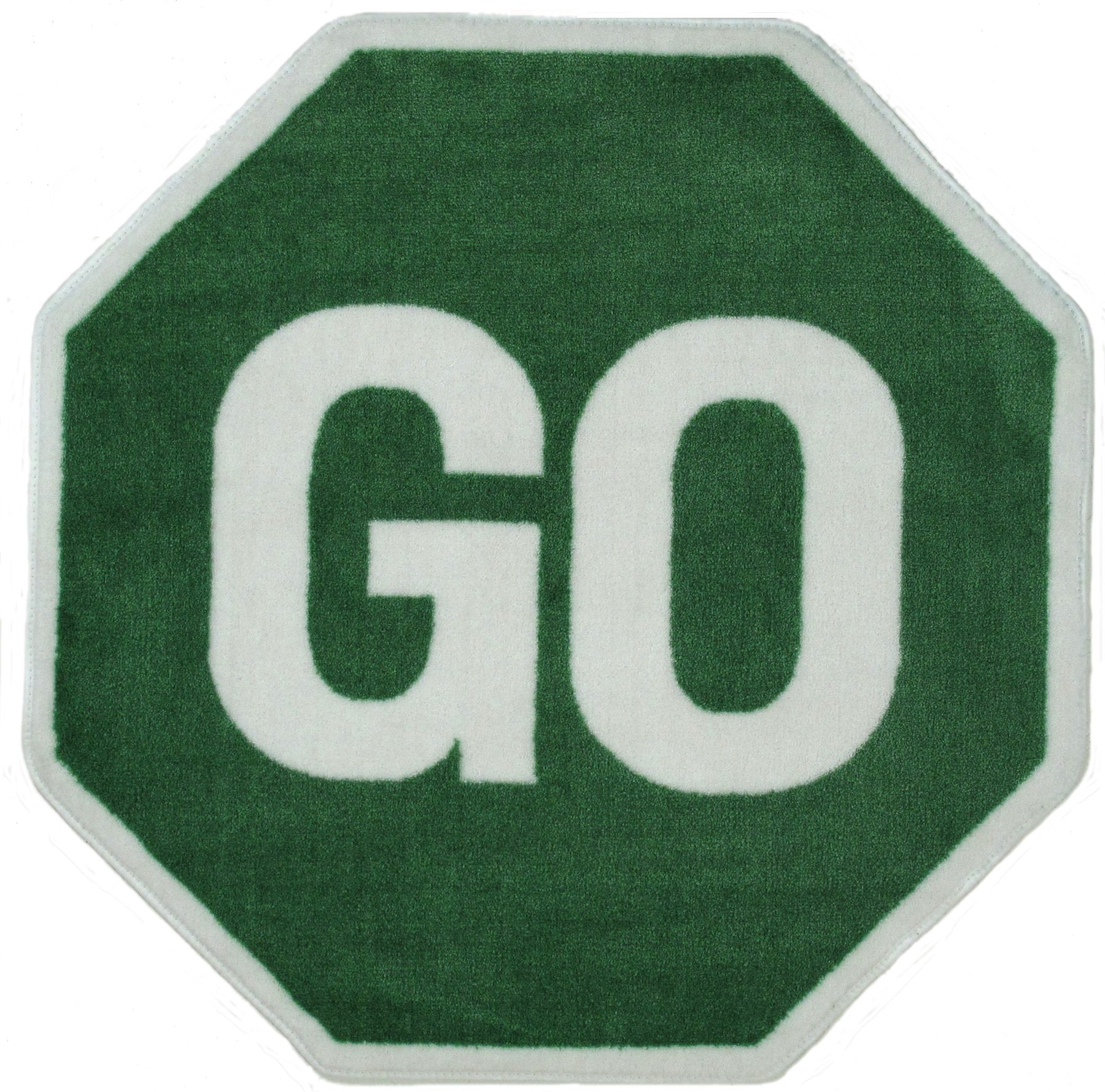 Fun Rugs FTS-200 39RD Fun Time Shape 3 X 3 (ft) Green and White Octagonal Indoor Area Rug