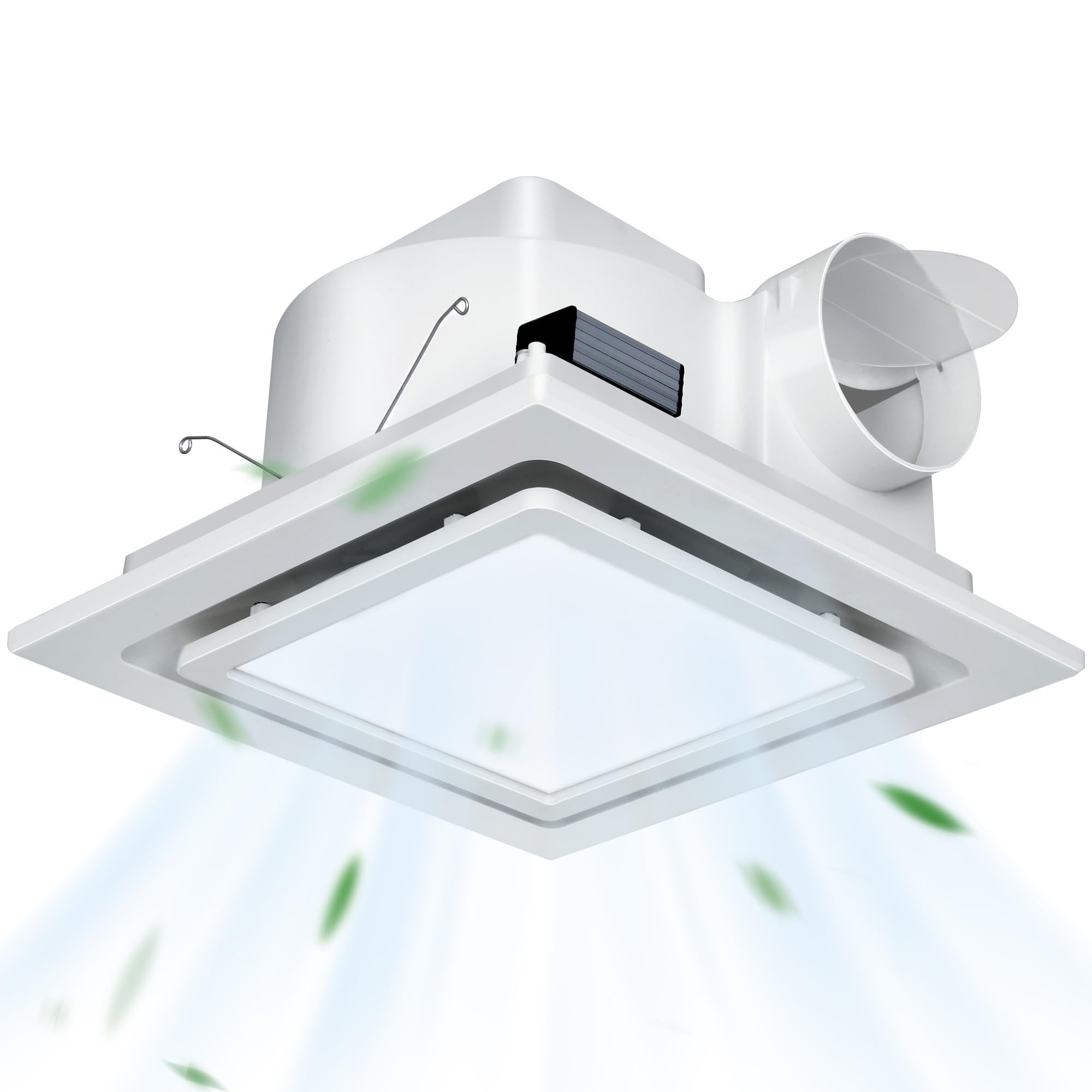 Numhew 12in W 1-Light Ultra Quiet White Bathroom Exhaust Fan