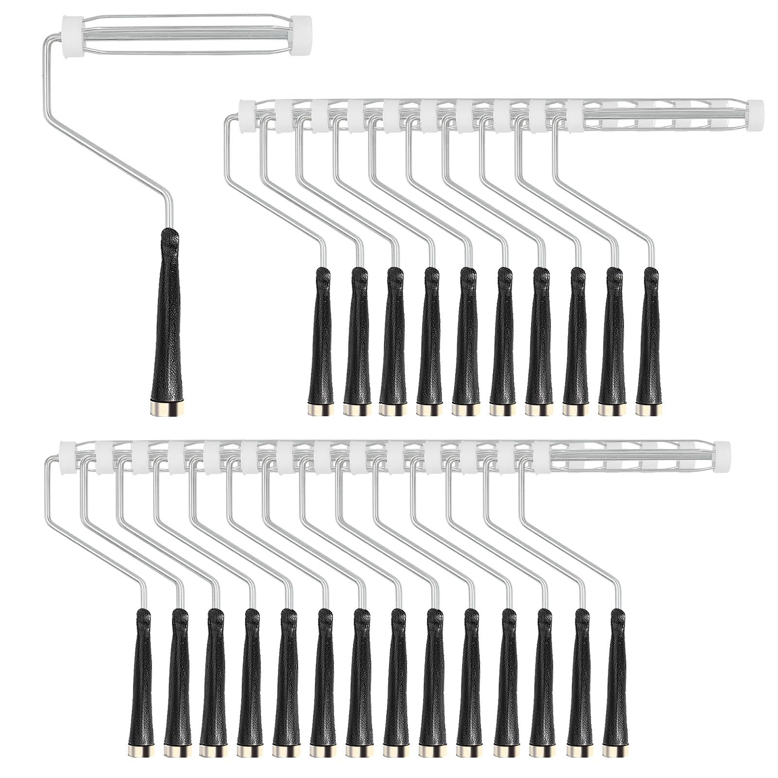 Misopily  24 Pcs Paint Roller Set 9 Inch 5 Wire Frame Painting Tools for Walls Doors Furniture and Home Use durable home and garden accessory