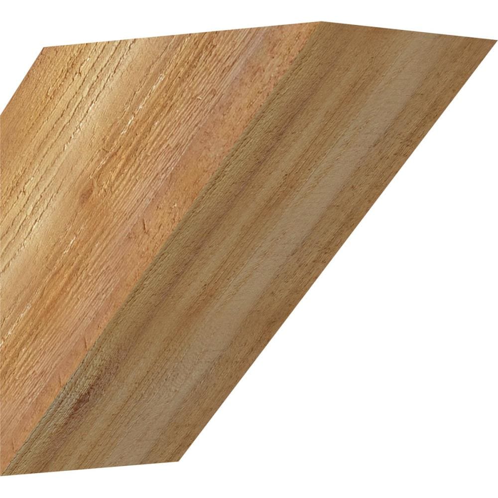 Ekena Millwork BRC06X10X10TRA00RWR 6-in x 10-in x 10-in Western Red Cedar Unfinished Wood Traditional Rough Sawn Knee Brace
