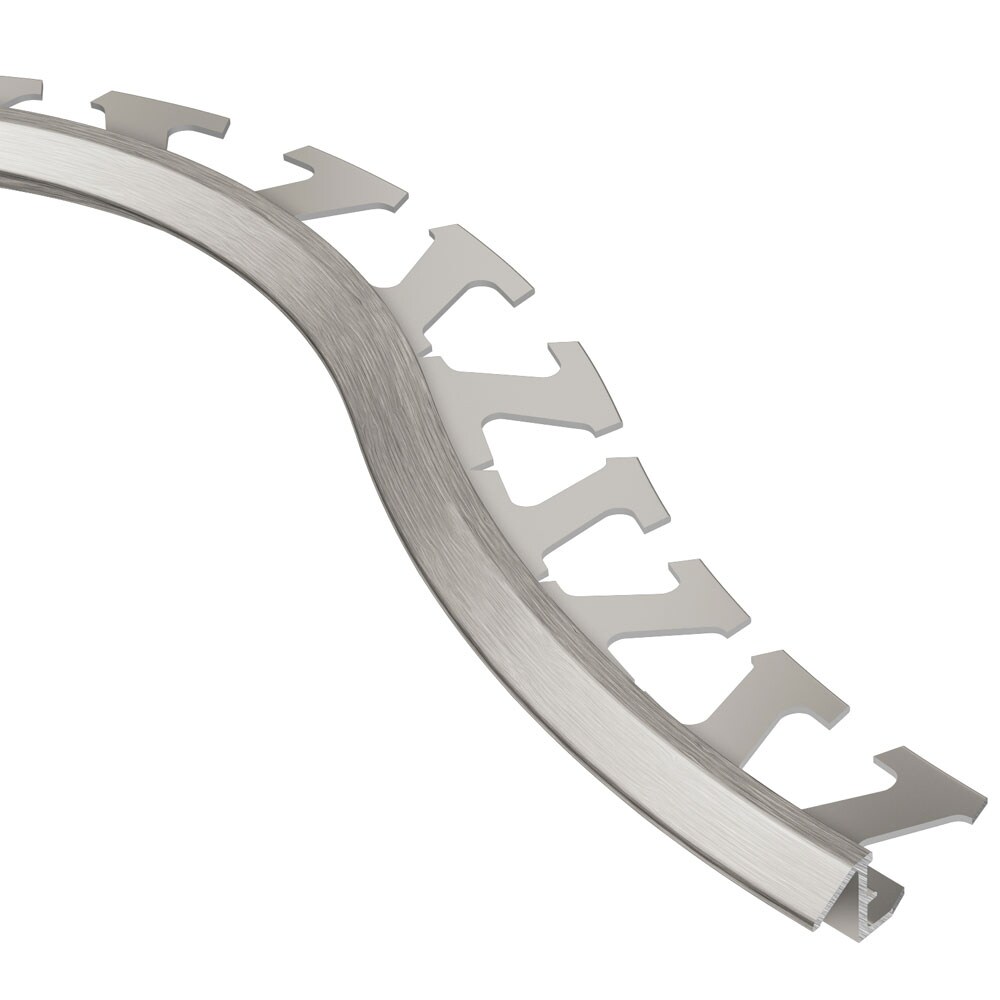 Schluter Systems R/ATK100ATGB Reno-TK-Radius 0.375-in W x 98.5-in L Brushed Nickel Anodized Aluminum Aluminum Reducer Tile Edge Trim