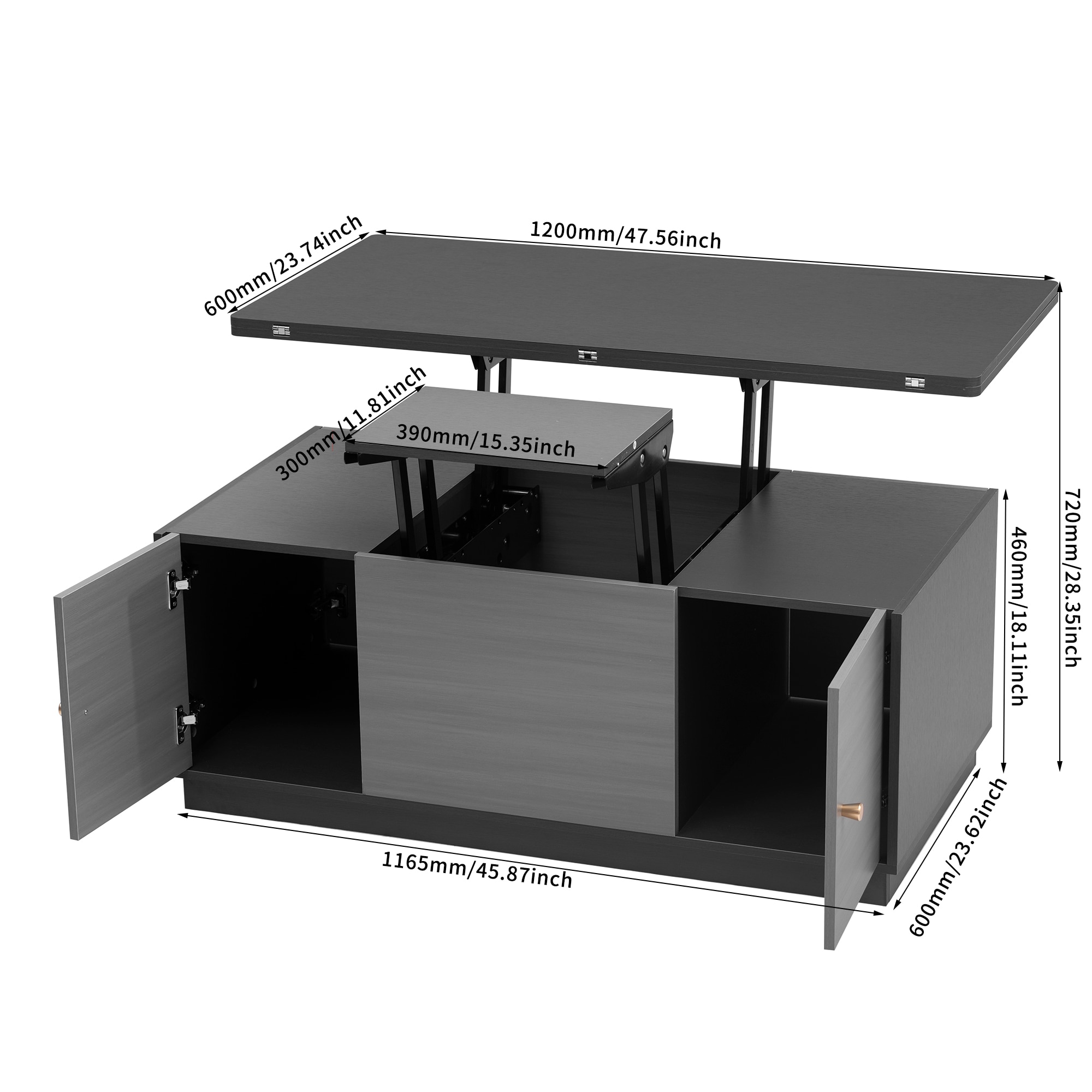 ModernLuxe L3P-WF307466AAG Coffee-Tables - View #12