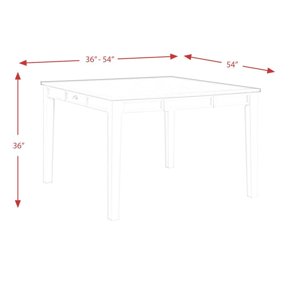 Cottage Charm Two-Tone Extendable Counter Height Dining Table