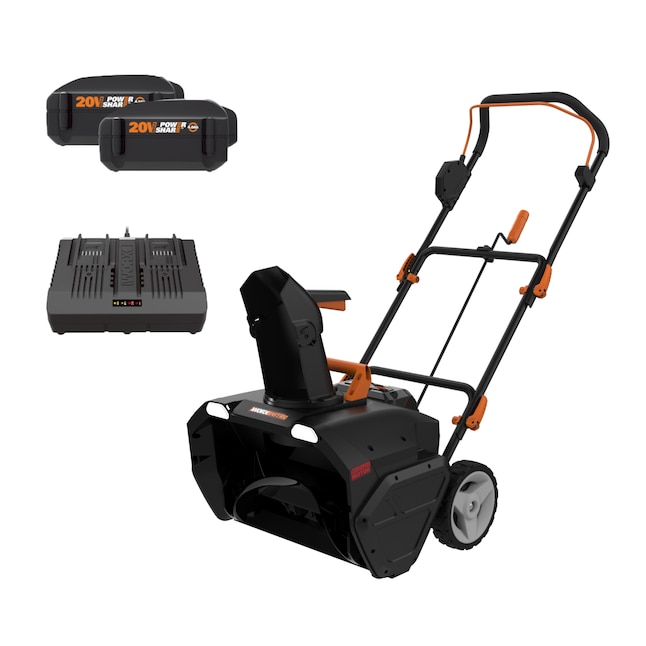 WORX Power Share 40-volt Max 20-in Single-stage Push Cordless Electric Snow  Blower 4 Ah (Battery and Charger Included) in the Snow Blowers department  at