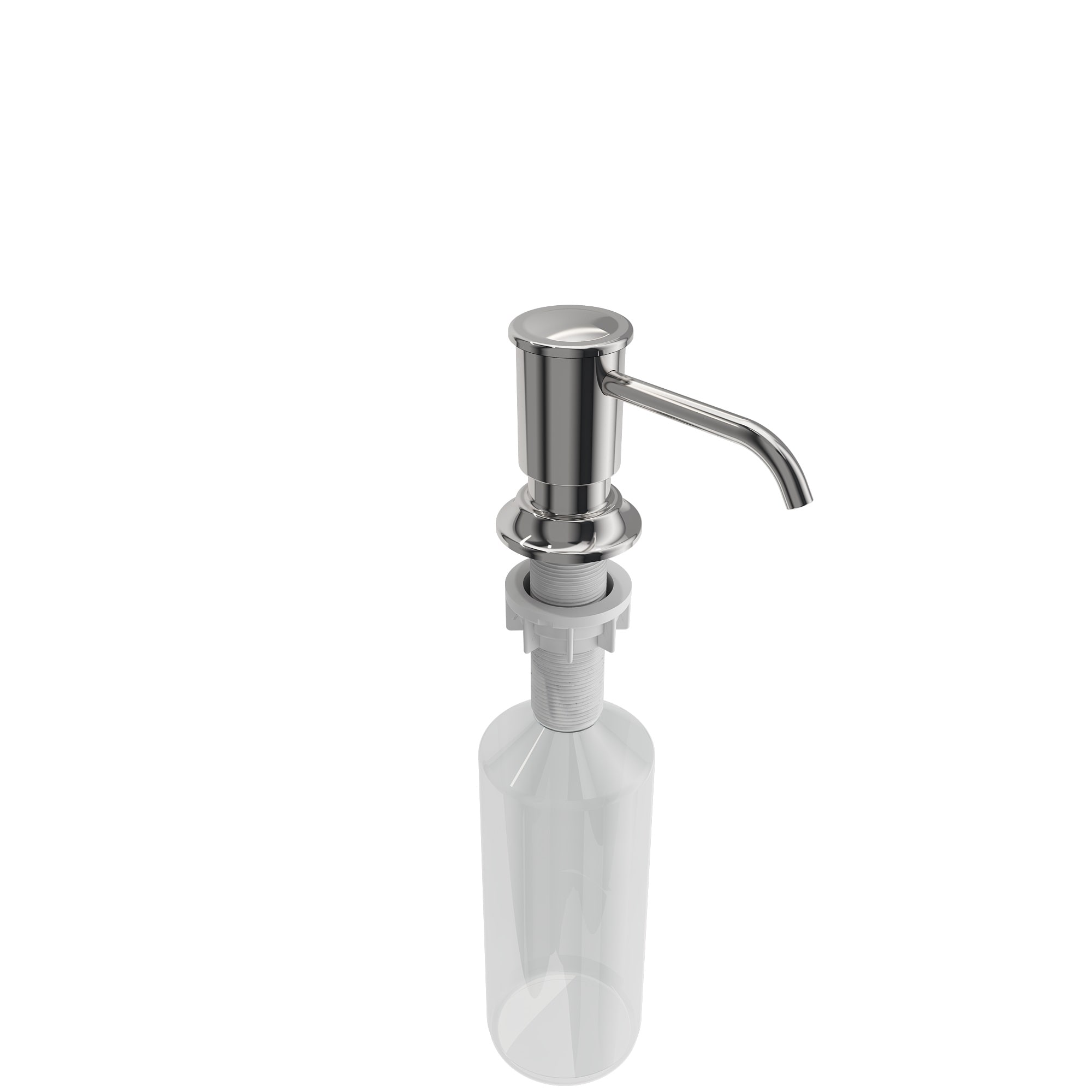 BOCCHI 2340 0005 SS Lesina Stainless Steel 12-oz. Capacity Countertop Soap and Lotion Dispenser
