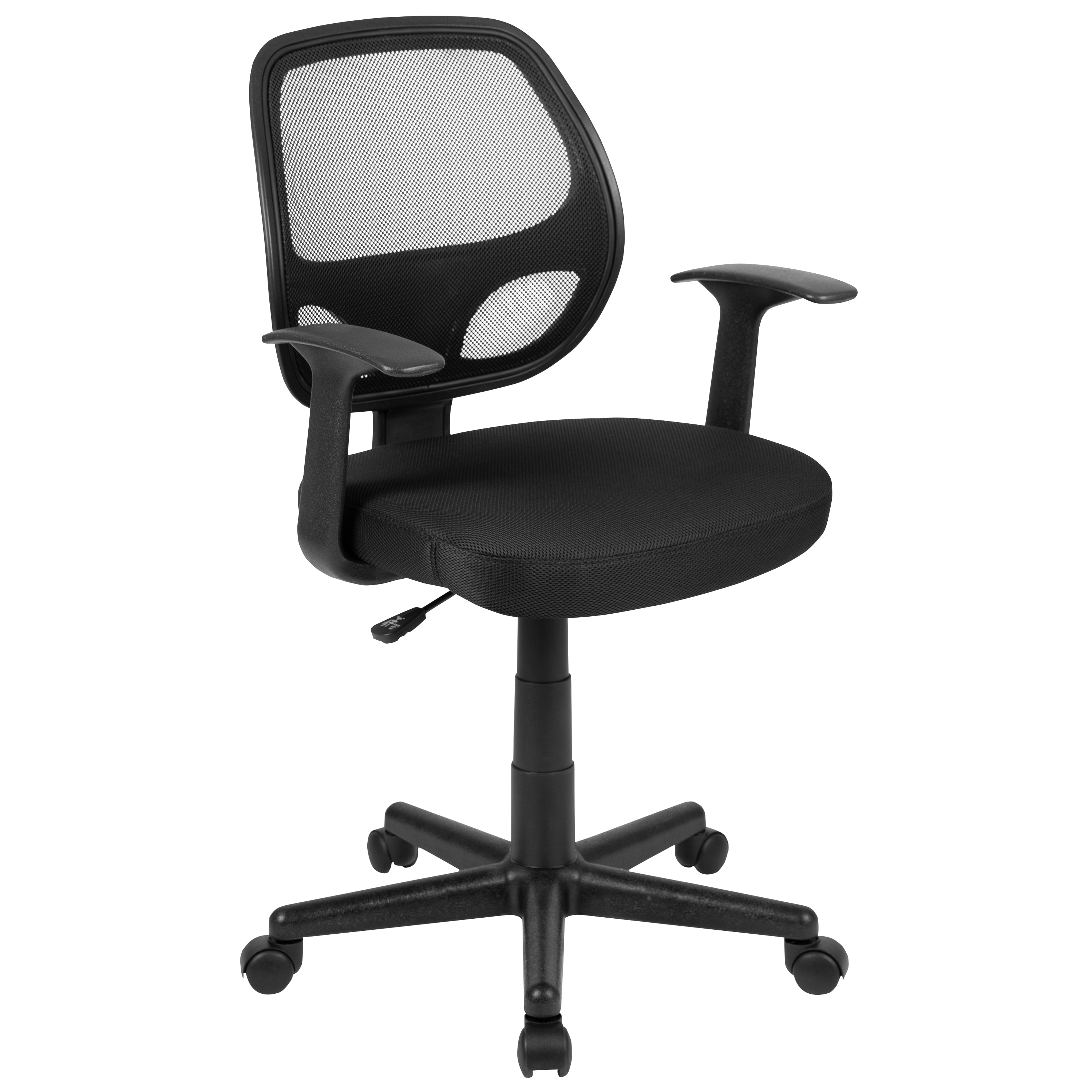 Flash Furniture 889142531166 Flash Fundamentals Black Contemporary Adjustable Height Swivel Mesh Task Chair
