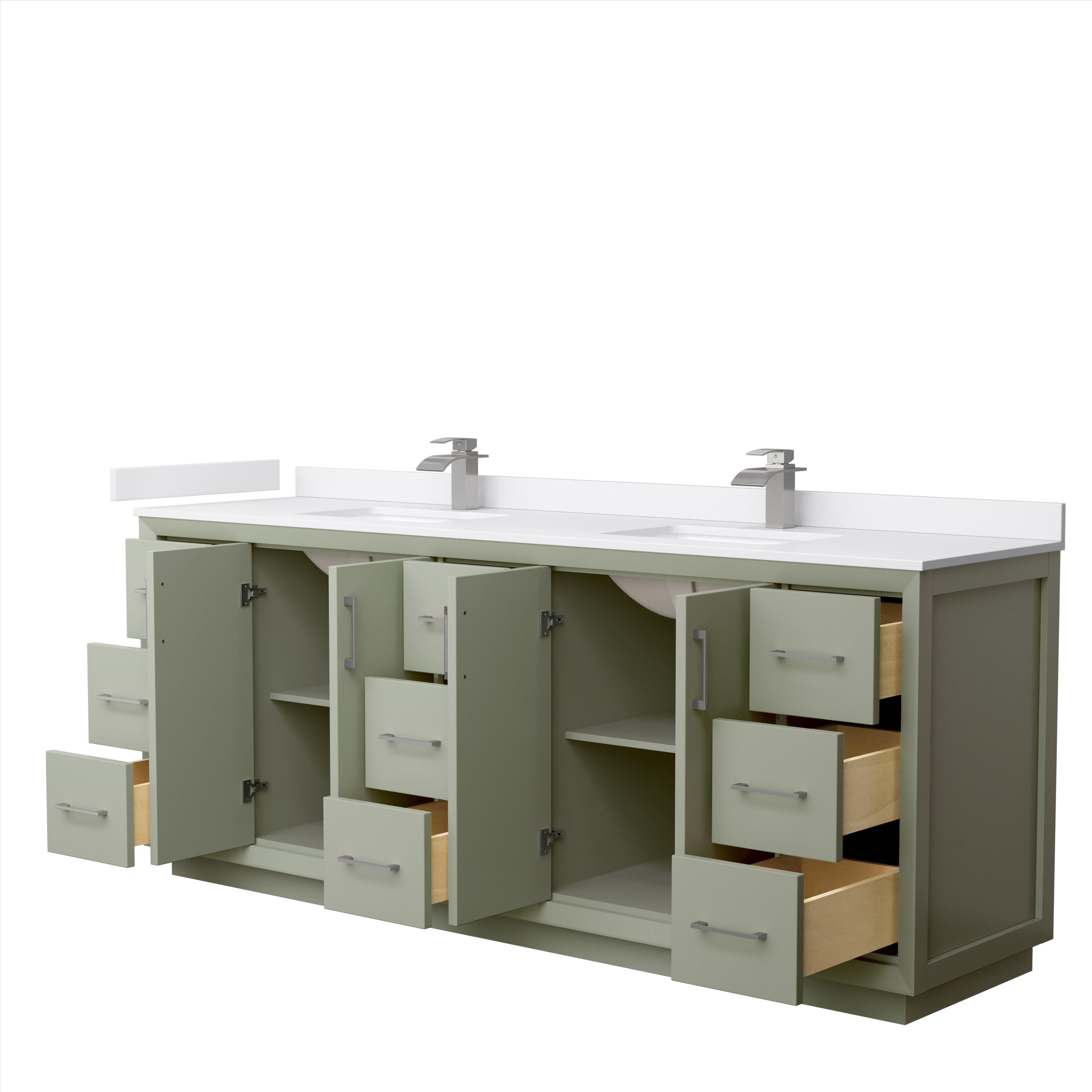Wyndham Collection WCF414184DLGWCUNSMXX Bath-Vanity-Combo - View #2