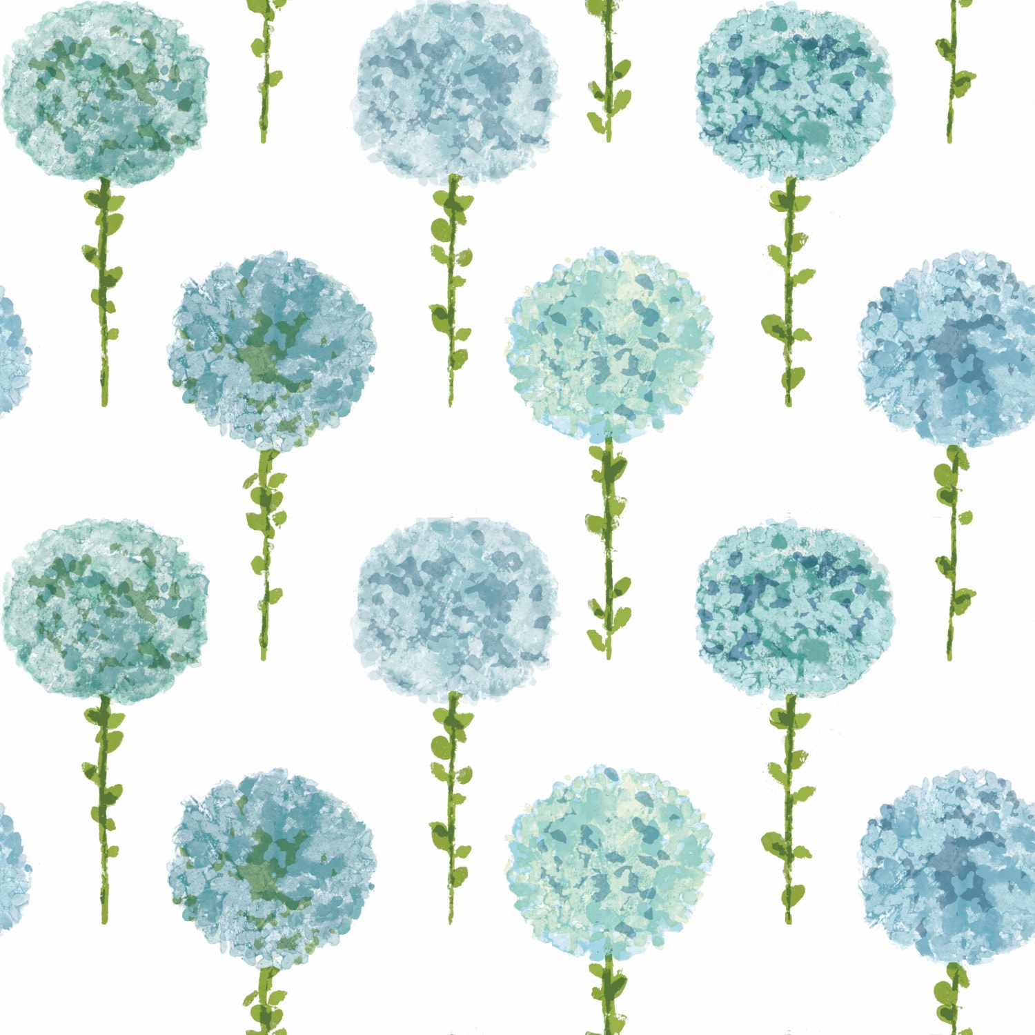 RoomMates RMK12039RL 28.29-Sq. Feet Blue Vinyl Floral Self-adhesive Peel and Stick Wallpaper