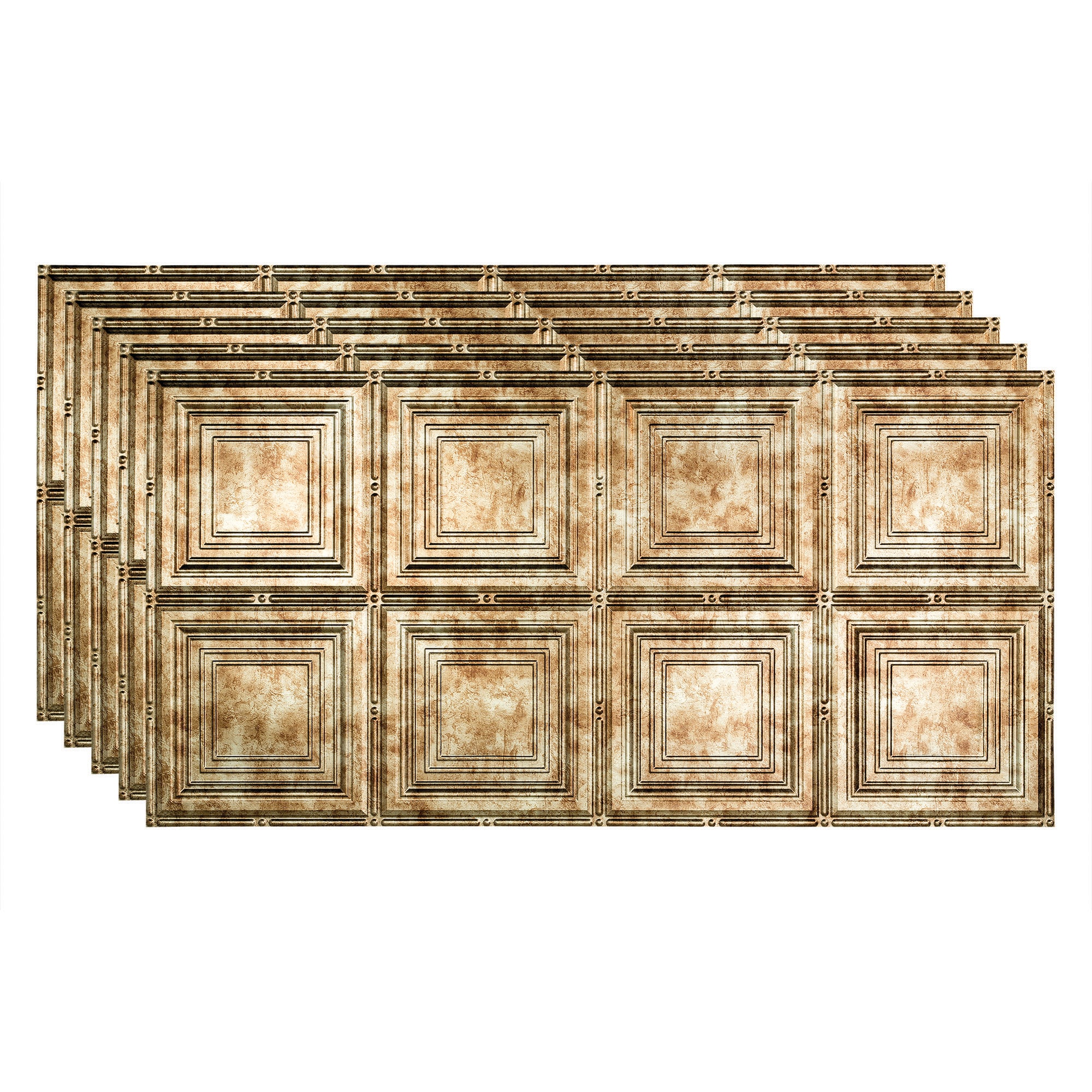 Fasade PG7817 4-ft x 2-ft Portrait Bermuda Bronze PVC Surface-mount Ceiling Tile ( 5 -Pack, 40-Sq. Feet / Case )