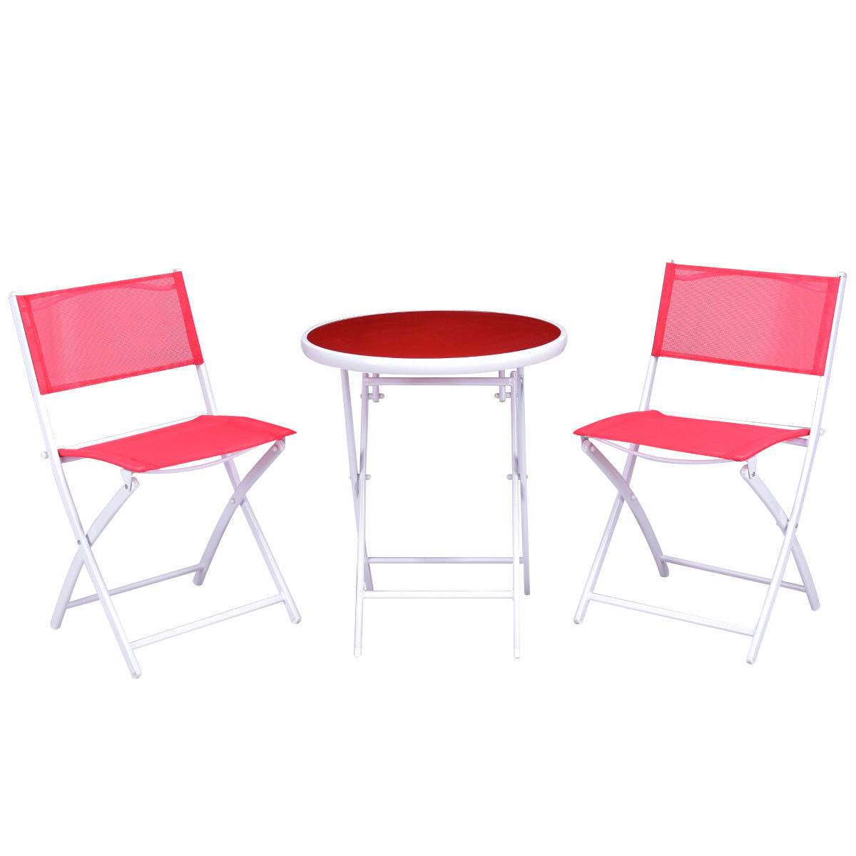 Costway OP3355RE 3 -Piece Patio Conversation Set