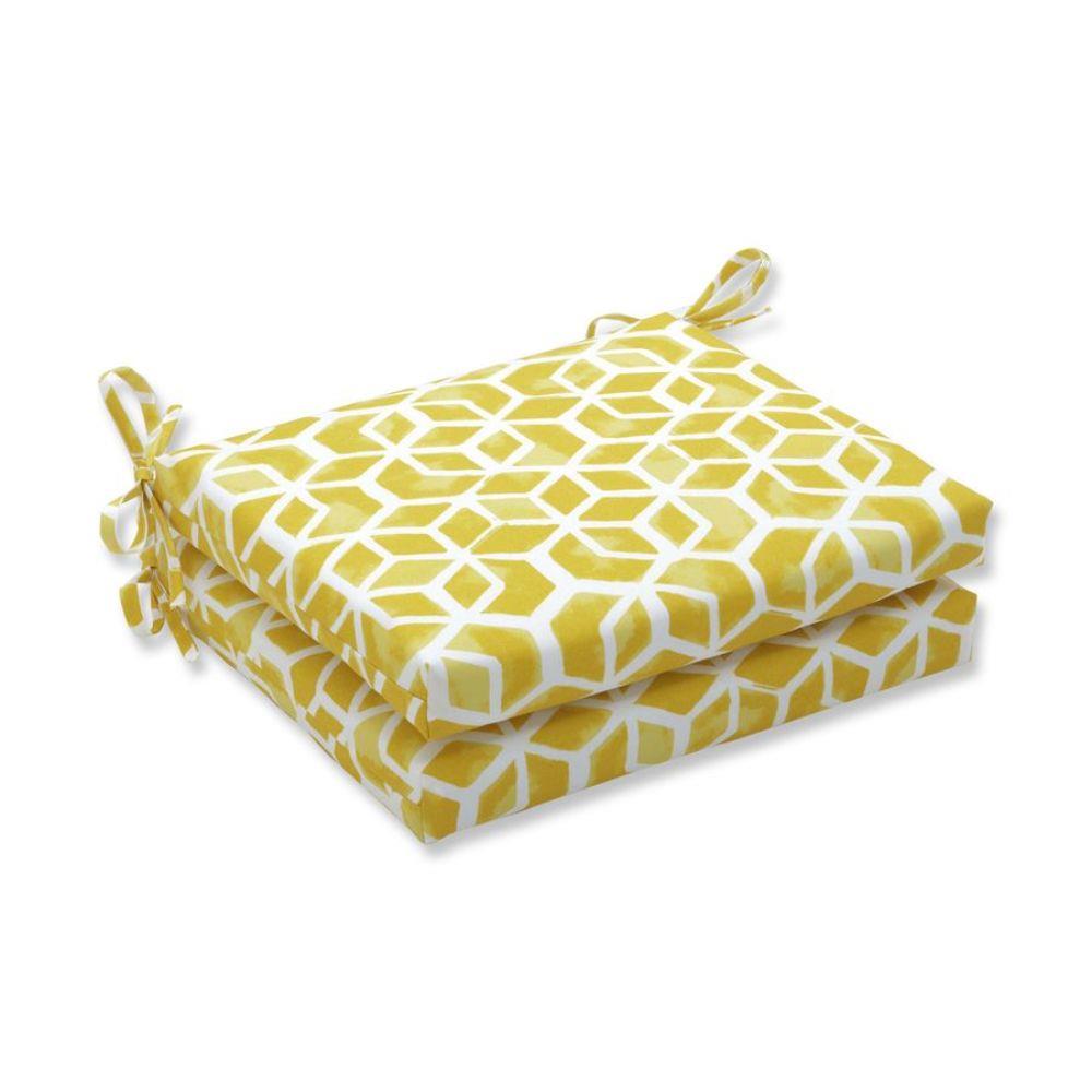 Pillow Perfect Celtic Pineapple 18.5-in x 16-in 2-Piece Yellow Patio ...