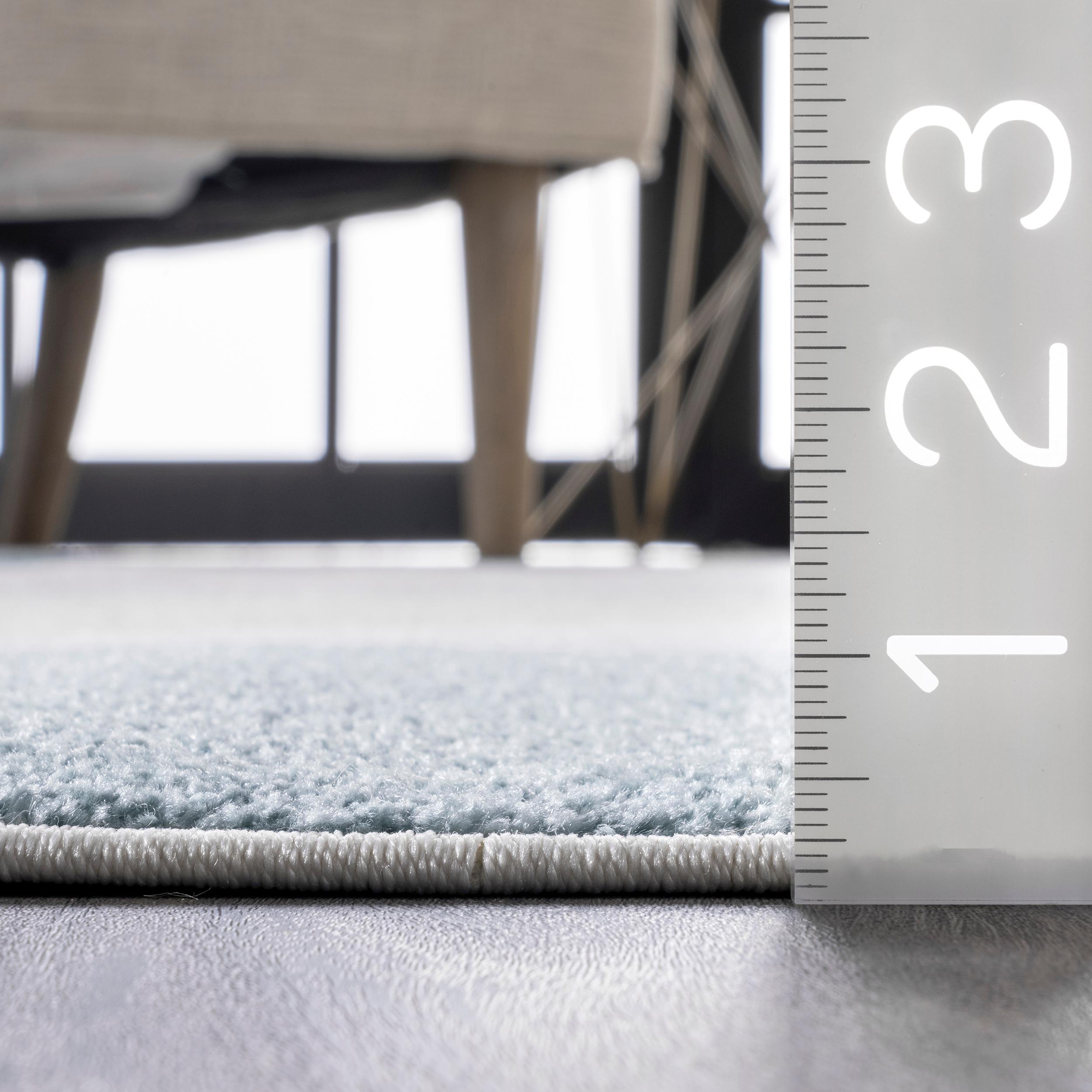 Raegan 52''x24'' Modern Abstract Gray Synthetic Area Rug