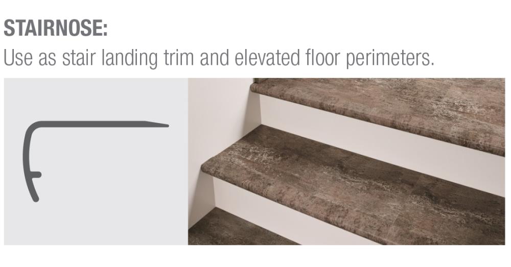 Armstrong Flooring D4162STR 2.05-in x 94-in Aztec Terracotta Plastic Stair Nosing