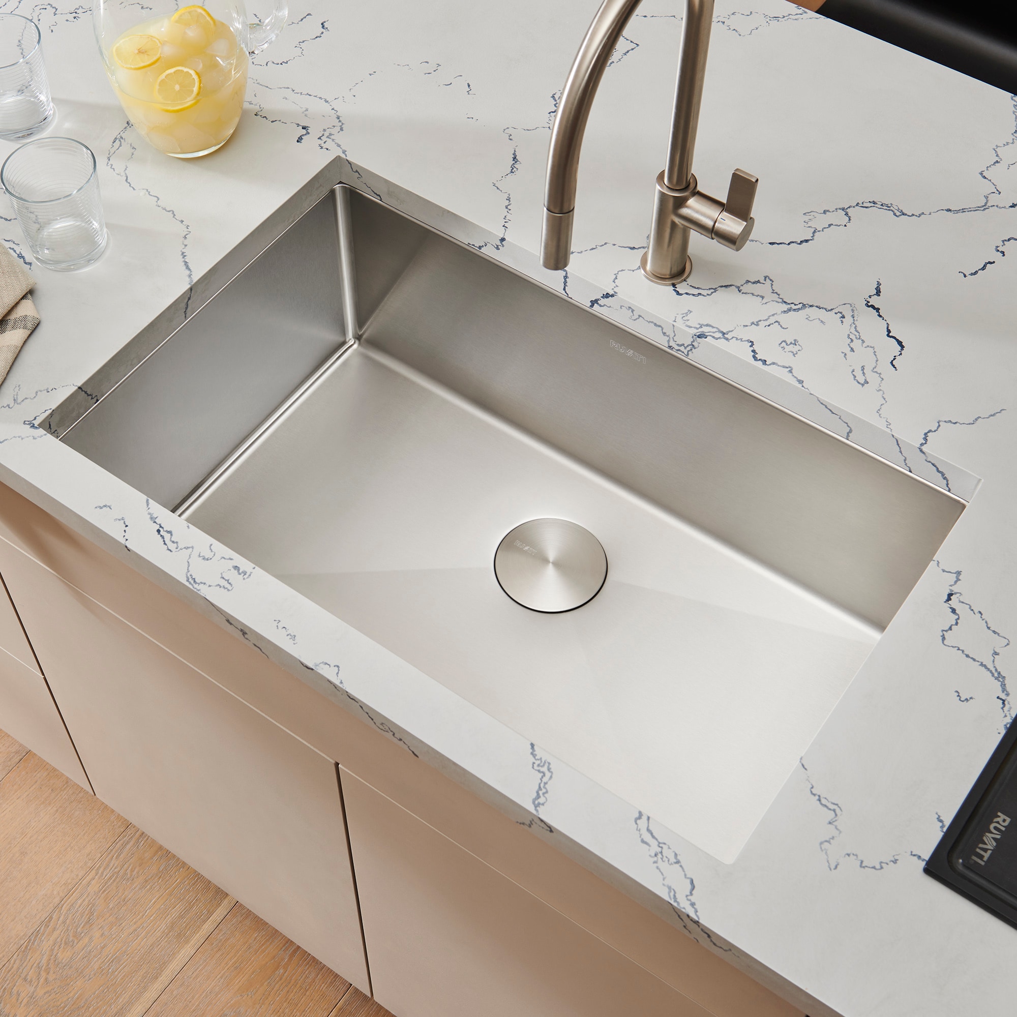 Ruvati 32-inch Satin Finish Stainless Steel Single Bowl Kitchen Sink