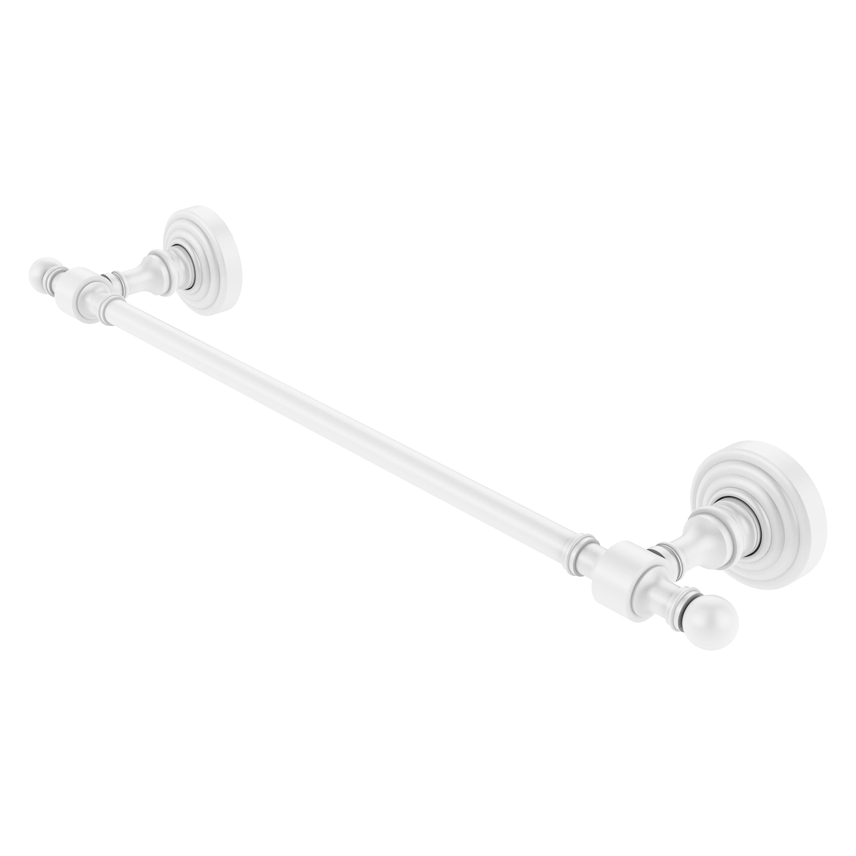 Allied Brass RW-31/24-WHM Retro Wave 24-in Matte White Wall mount Single Towel Bar