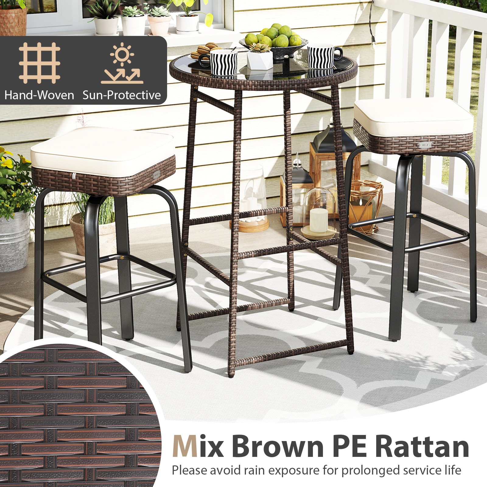 Forclover HYFE-10352CF Patio-Dining-Sets - View #9