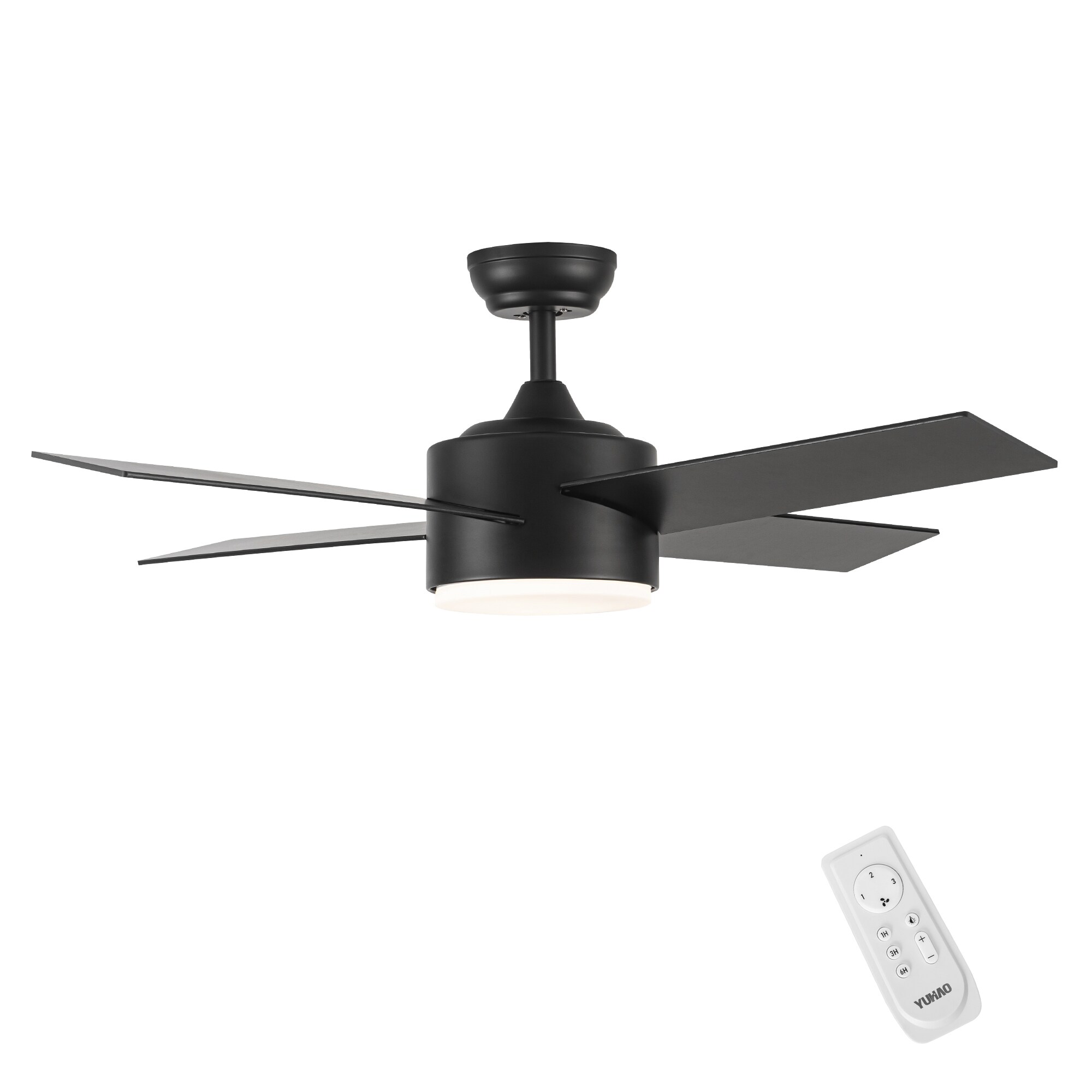 44-in Black Color-changing Indoor/Outdoor Downrod or Flush Mount ...