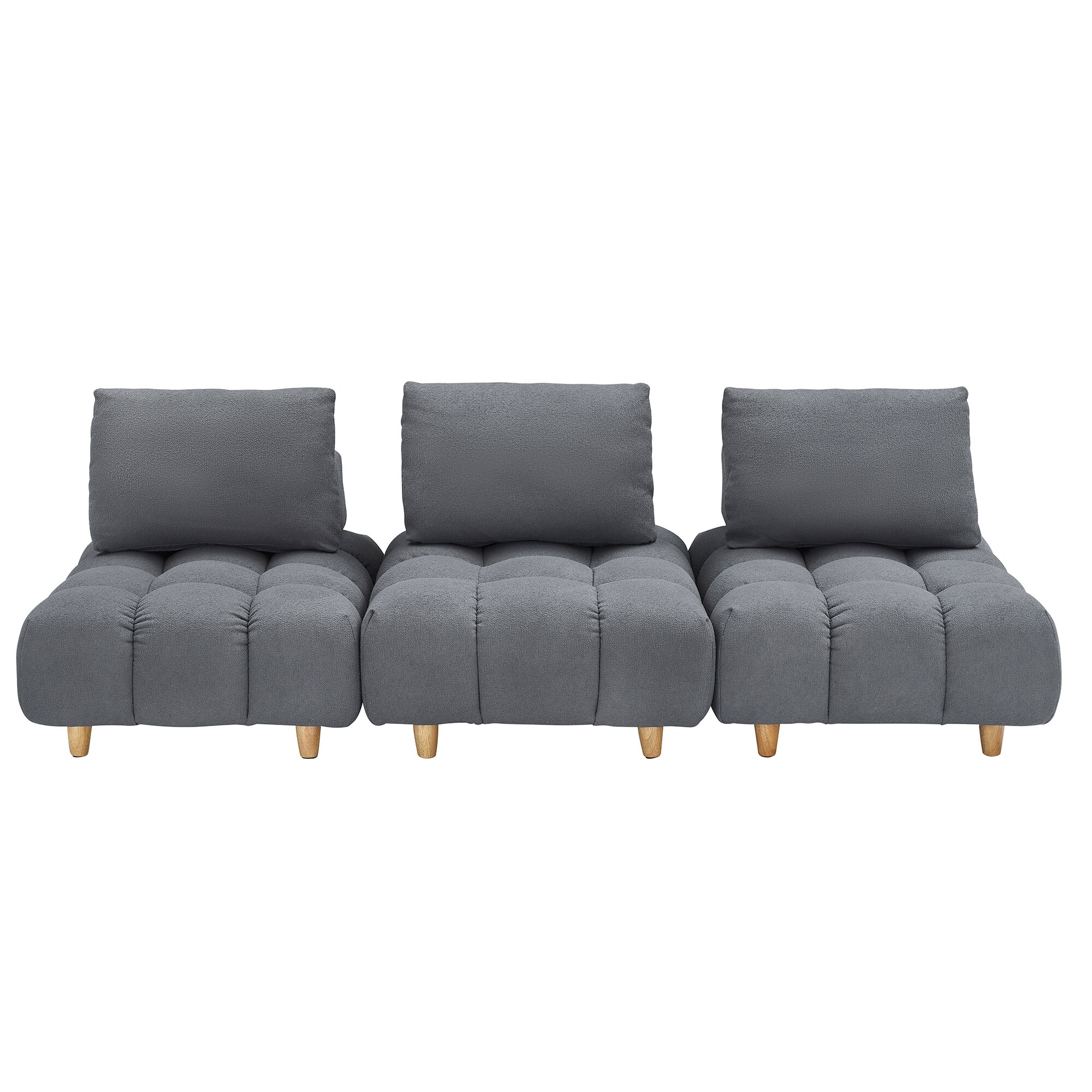 Bybafun YC5200107 90-Inches Modern Gray Sofa