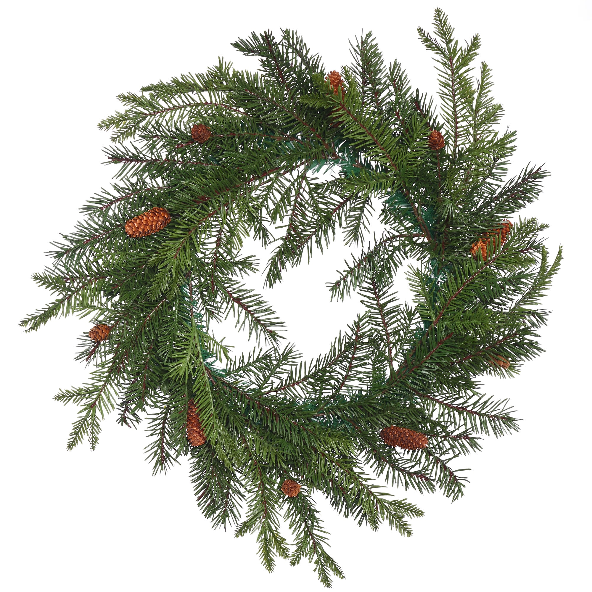 Vickerman E151123 23-in Indoor Green Fir Artificial Christmas Wreath