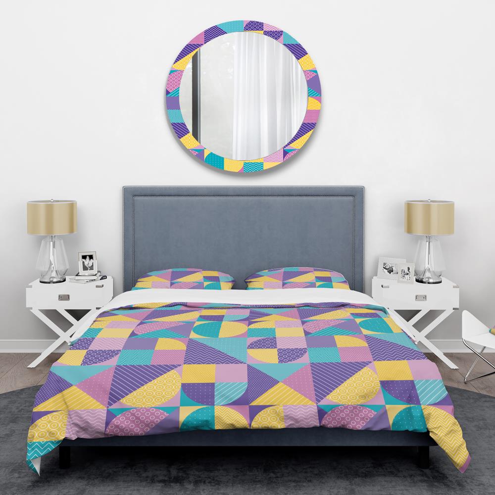 Designart BED24197-T 3 -Piece Blue Twin Duvet cover Set