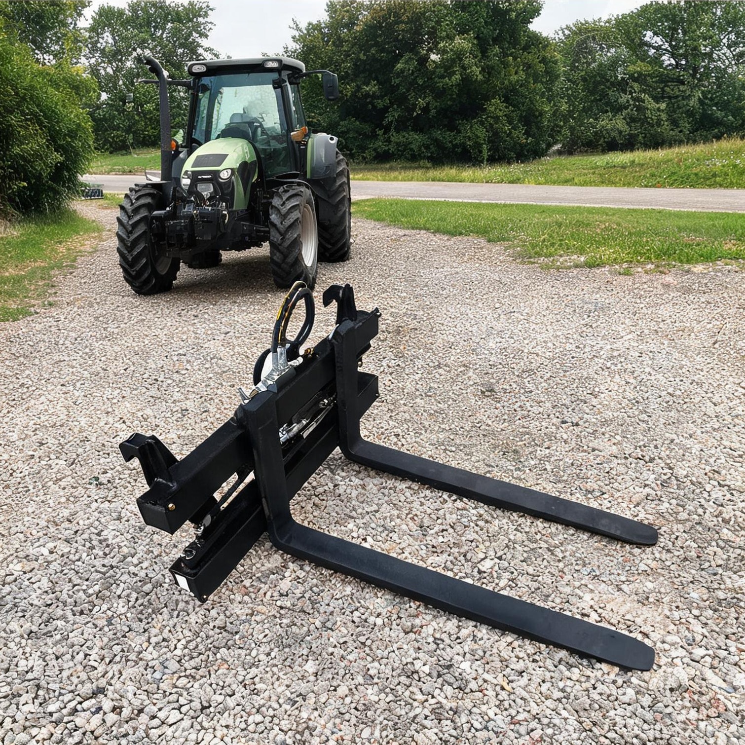 Naturefalls 46.8 x 19.7 x 8.2 in Tractor Attachments with Storage in Black Steel 500 lb capacity