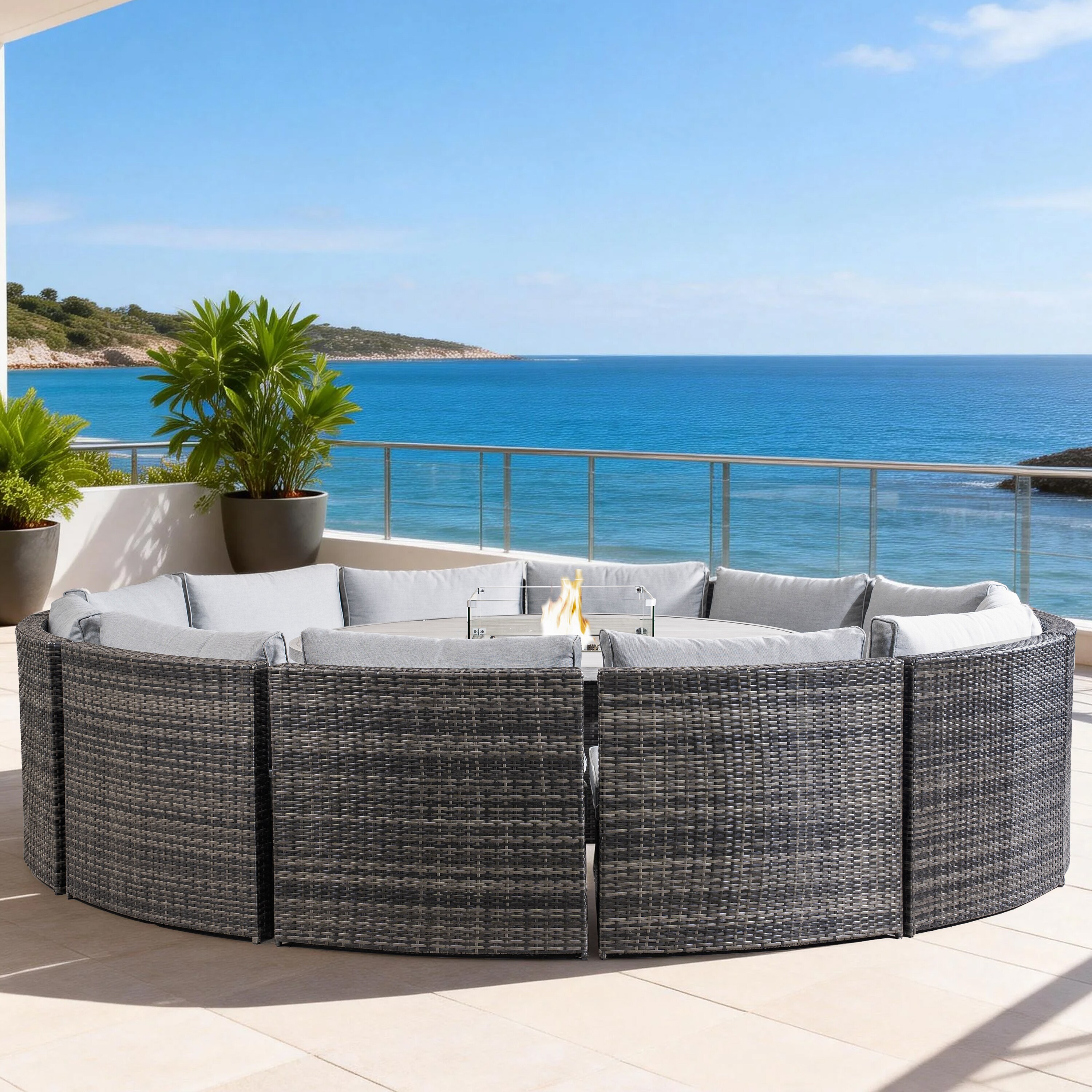 Direct Wicker DWG-1205B12&08A-G Patio-Conversation-Sets - View #3