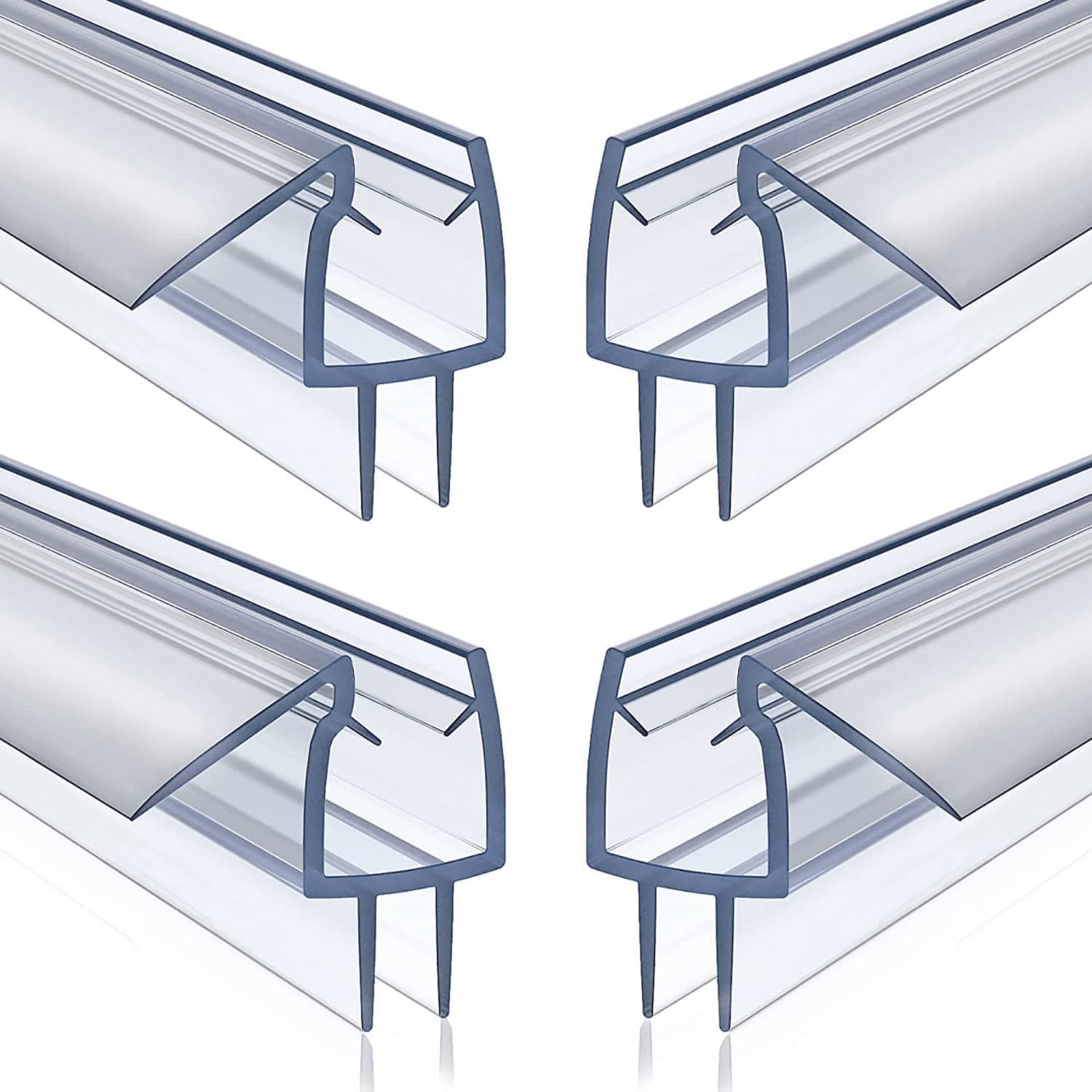 Angel Sar 4-Pack 39in Shower Door Bottom Sweep with High-Quality PVC Material for Glass Shower Door