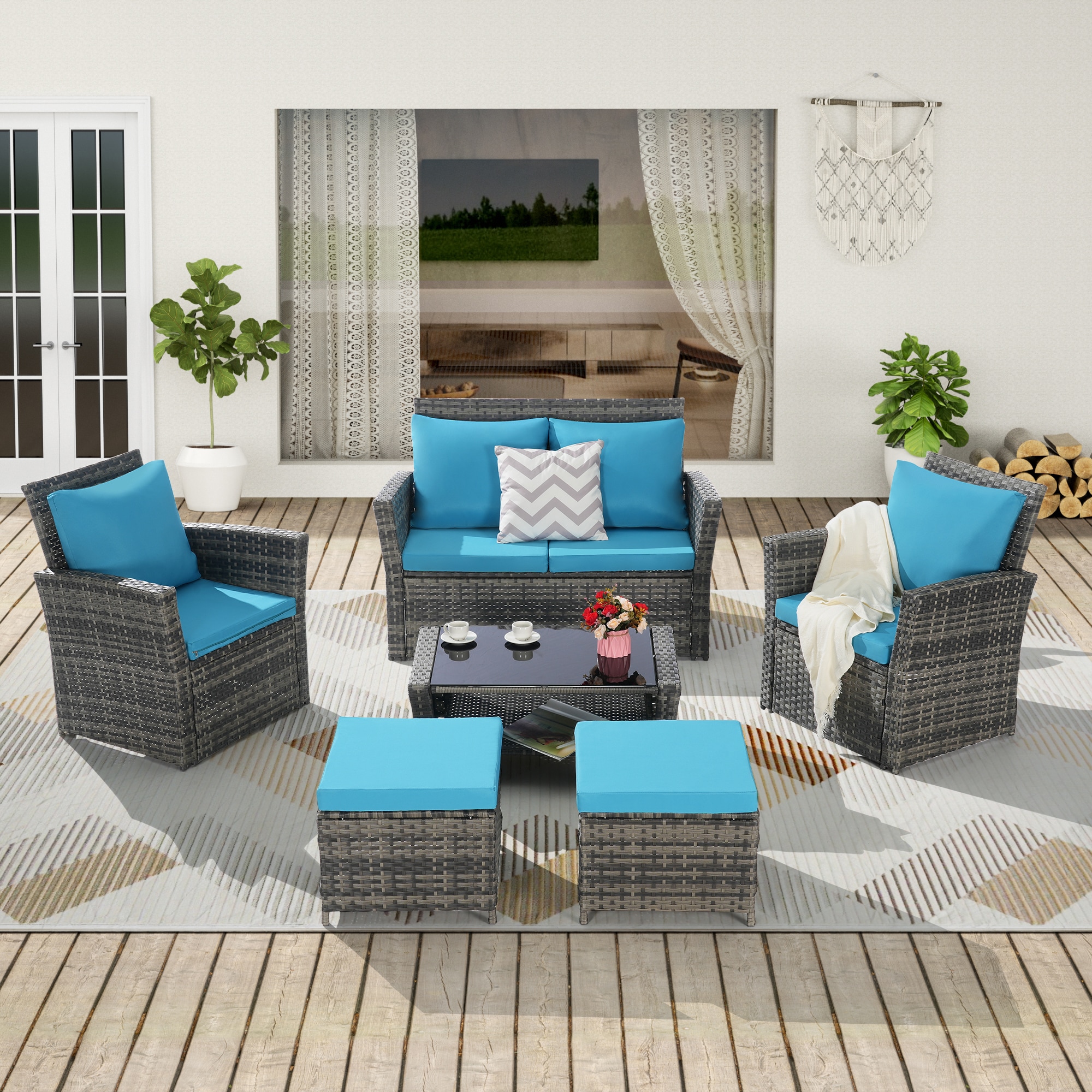 SINOFURN SYB670038BL Patio-Conversation-Sets - View #2