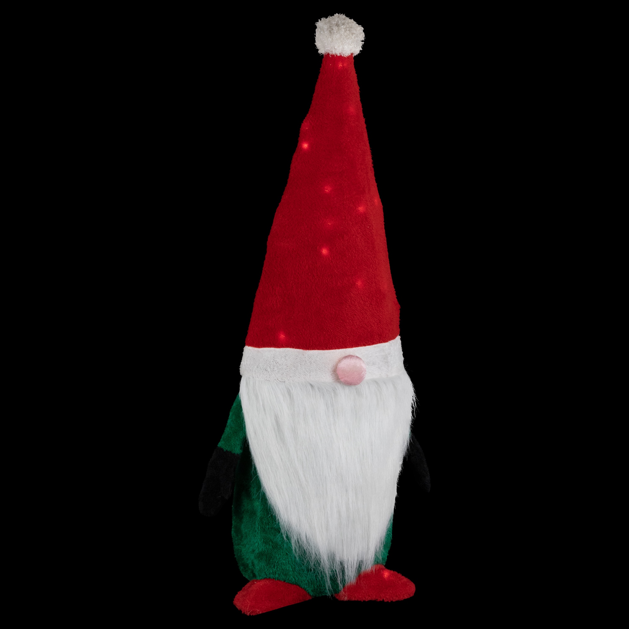 Northlight 34862263 35-in Freestanding Gnome Yard decoration with Clear Incandescent Lights