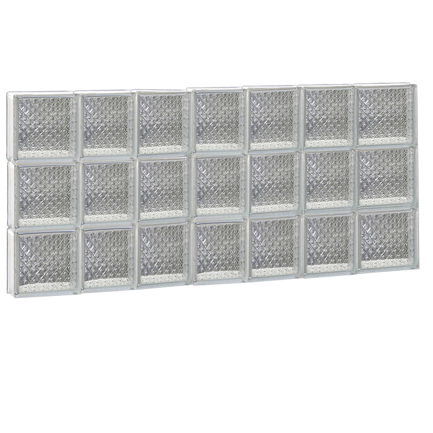 REDI2SET S4624DP Diamond Glass 44-1/4-in x 23-1/4-in Frameless Replacement Glass Block Window
