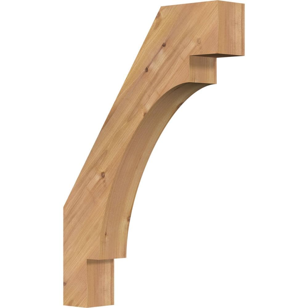 Ekena Millwork BRC04X18X26MRC00SWR 3-1/2-in x 18-in x 26-in Western Red Cedar Unfinished Wood Merced Smooth Knee Brace