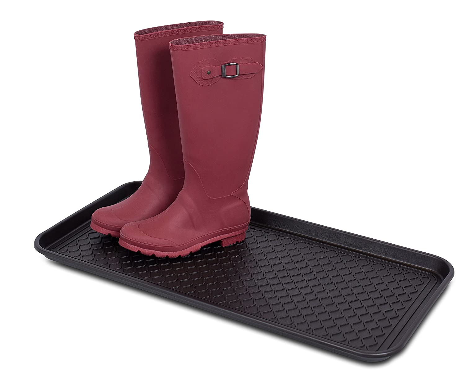 BirdRock Home Rubber Boot Tray  34 inch Decorative Boot Tray