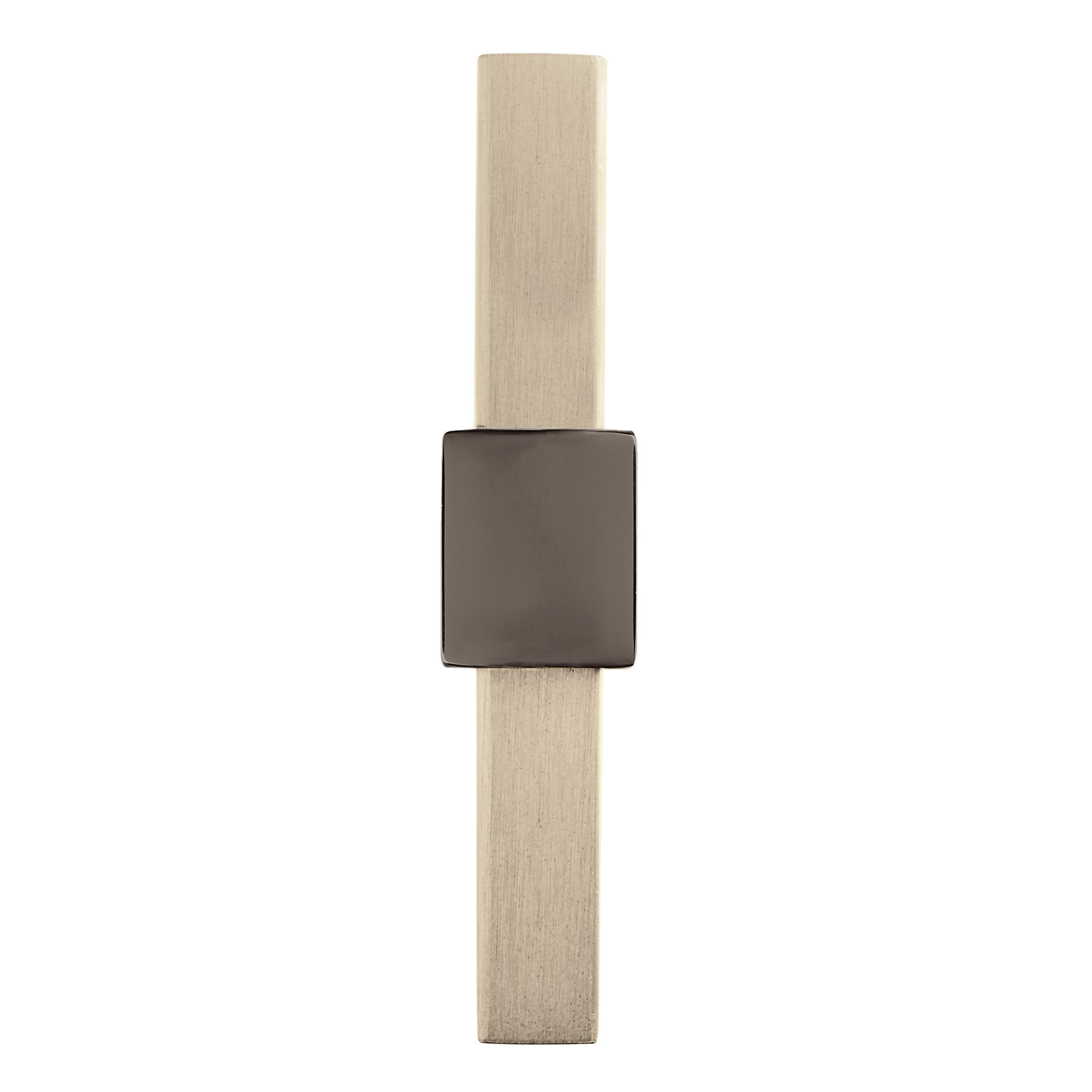 Mulino 2-3/8 inch Silver Champagne and Black Nickel T-Handle Knob