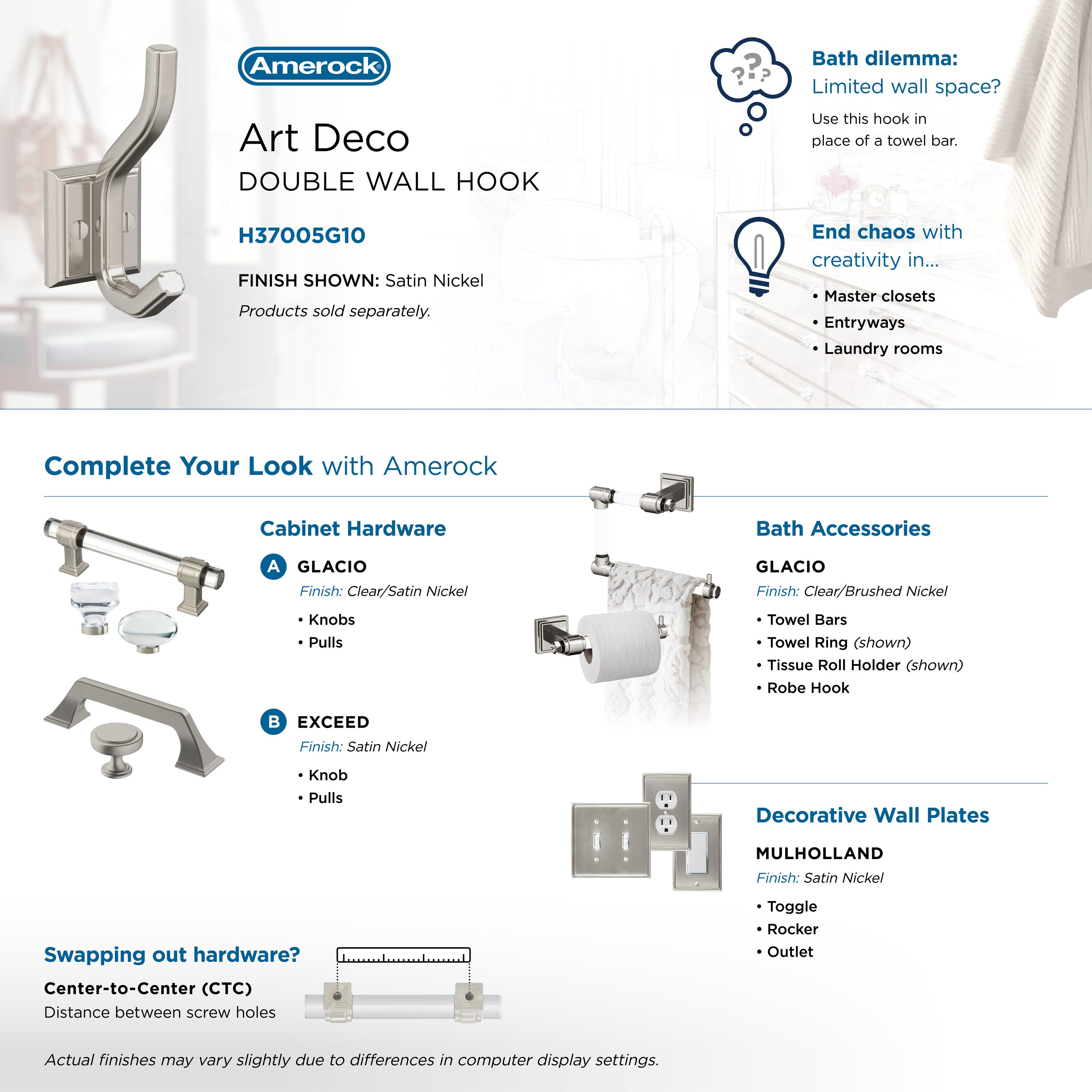 Amerock H37005G10 Decorative-Wall-Hooks - View #6