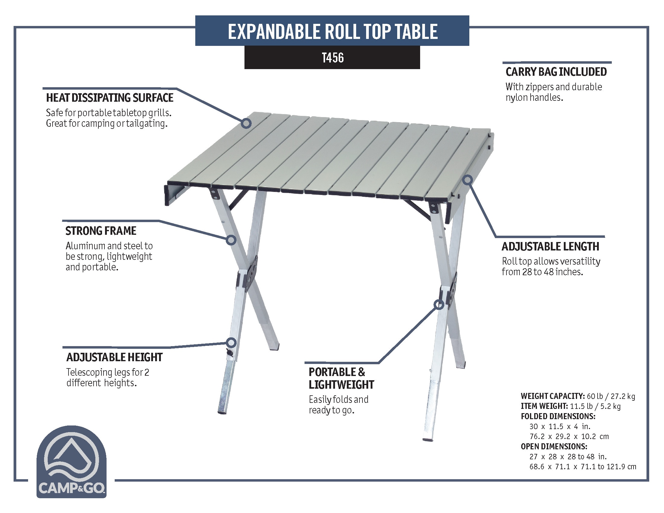 Camp & Go Aluminum Folding Camping Chair in the Beach & Camping Chairs  department at Lowes.com