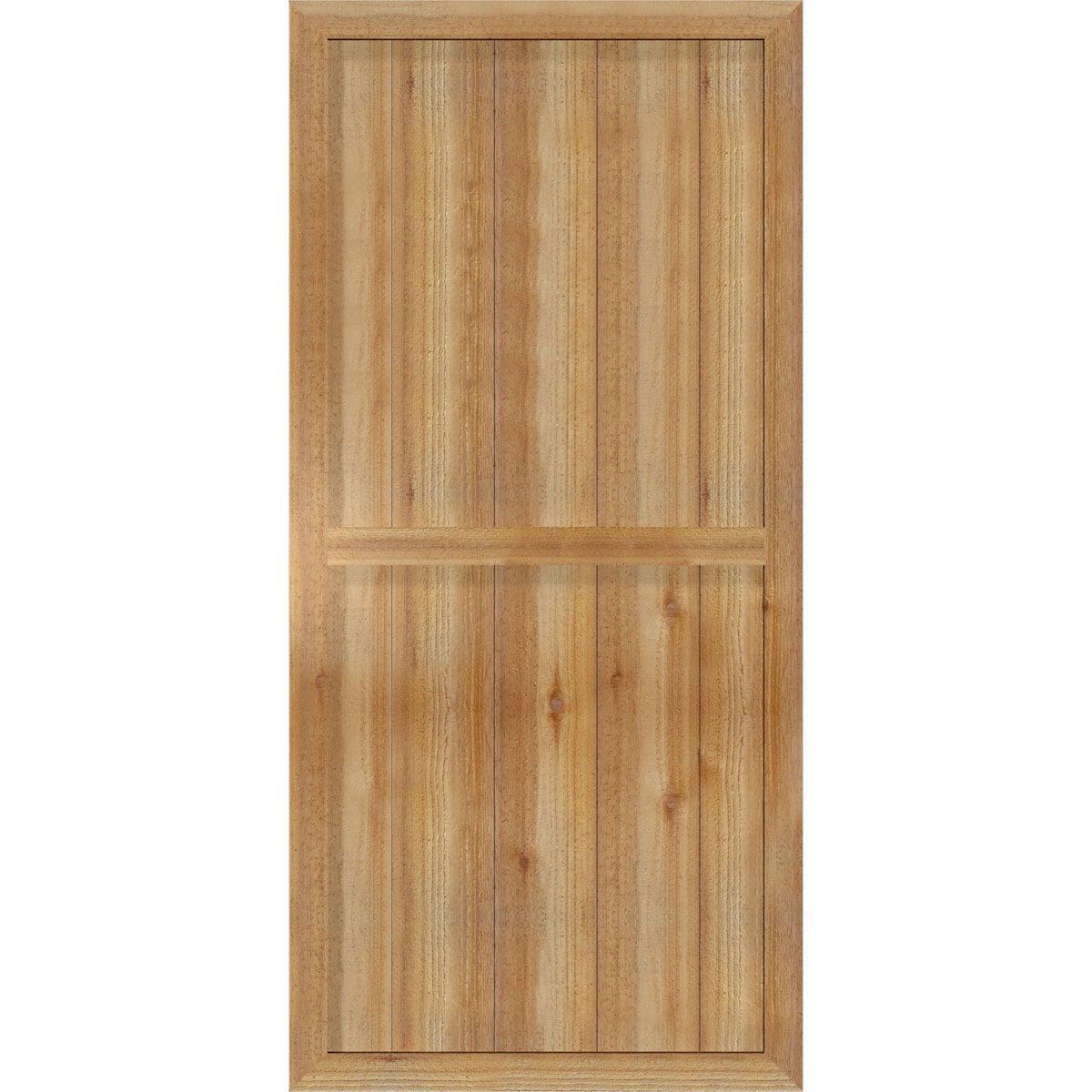 Ekena Millwork RBF06S26X057RWR 26.875-in W x 57-in H Unfinished Paintable/Stainable Board and batten Framed Wood Exterior Shutters ( 2 -Pack )
