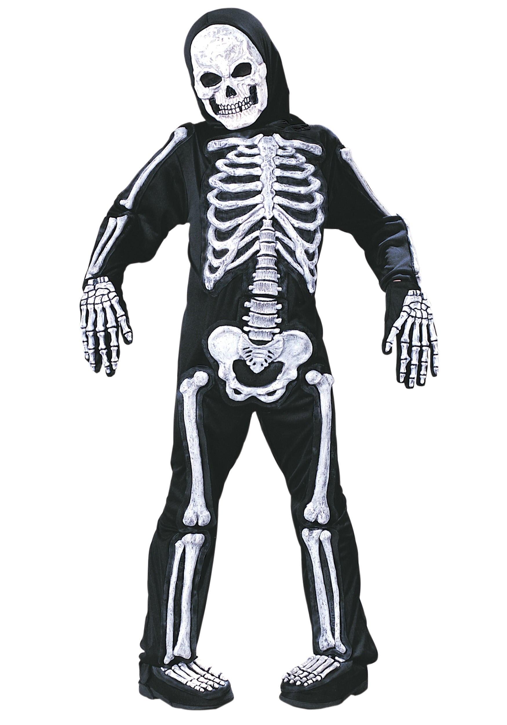 Fun World FU873638W-S Skeleton Costume for Kids Small (4-6)